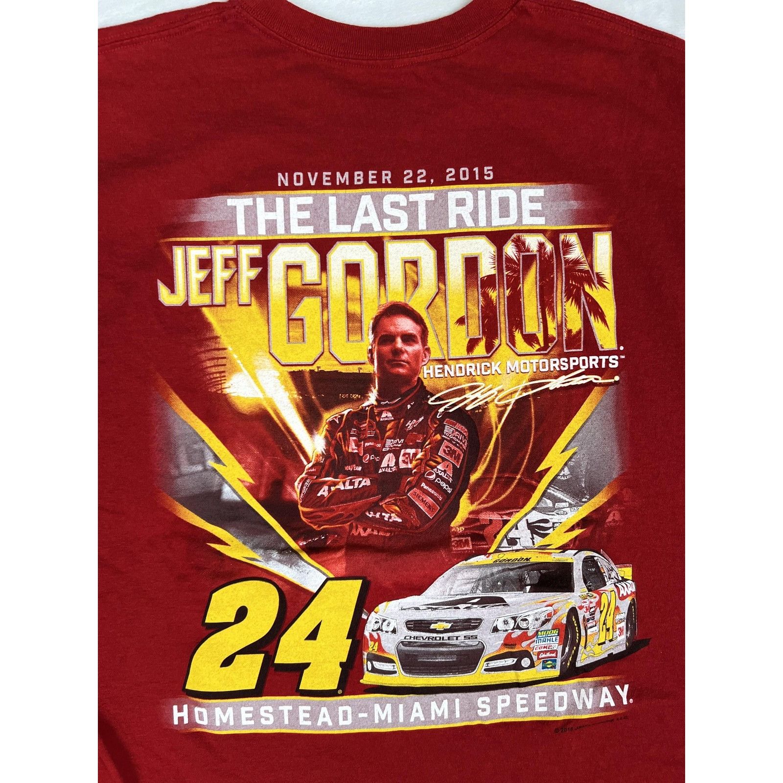 NASCAR Jeff Gordon T-Shirt Size XL NASCAR Last Ride Homestead Miami Size US XL / EU 56 / 4 - 7 Thumbnail