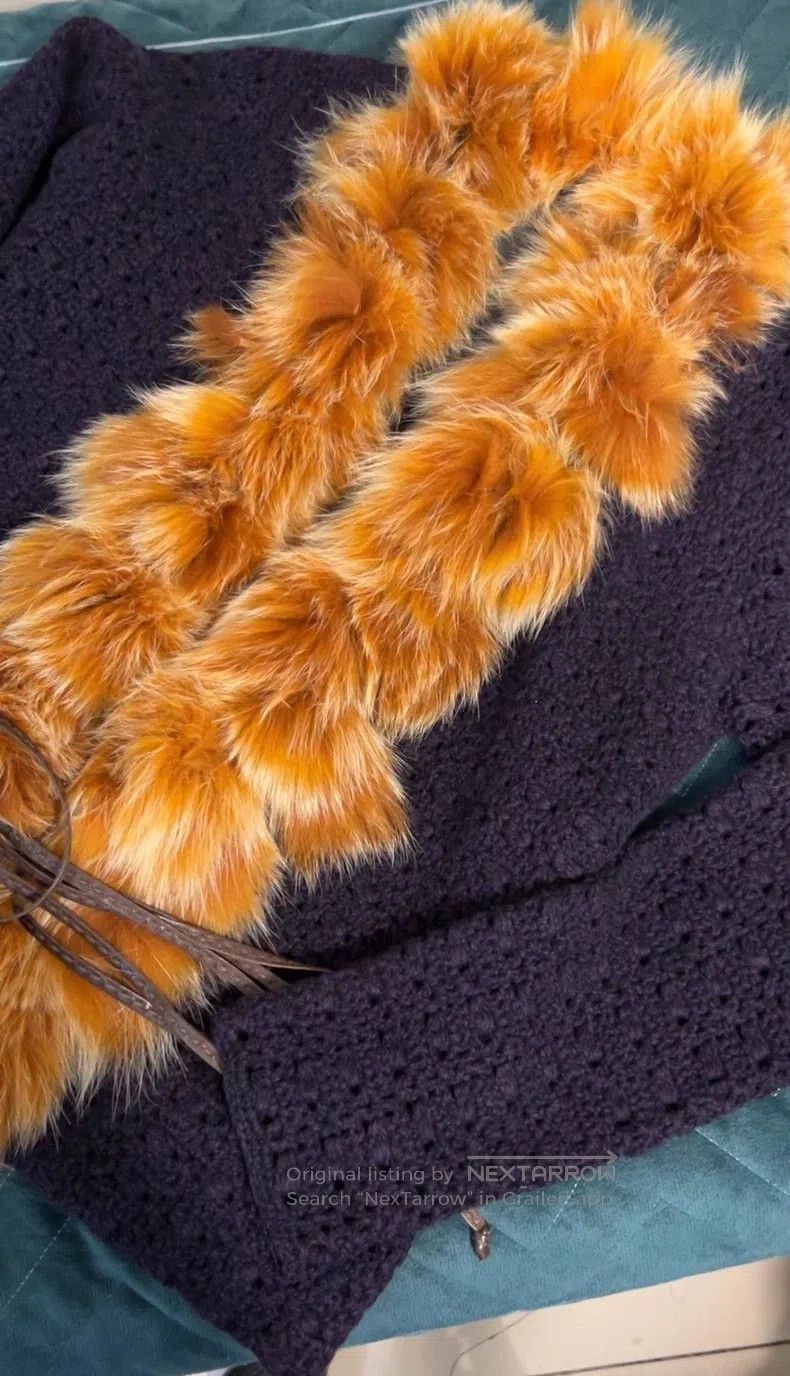 Fendi Fendi Cashmere and Fur Knit Cardigan with Belt Size S / US 4 / IT 40 - 2 Thumbnail