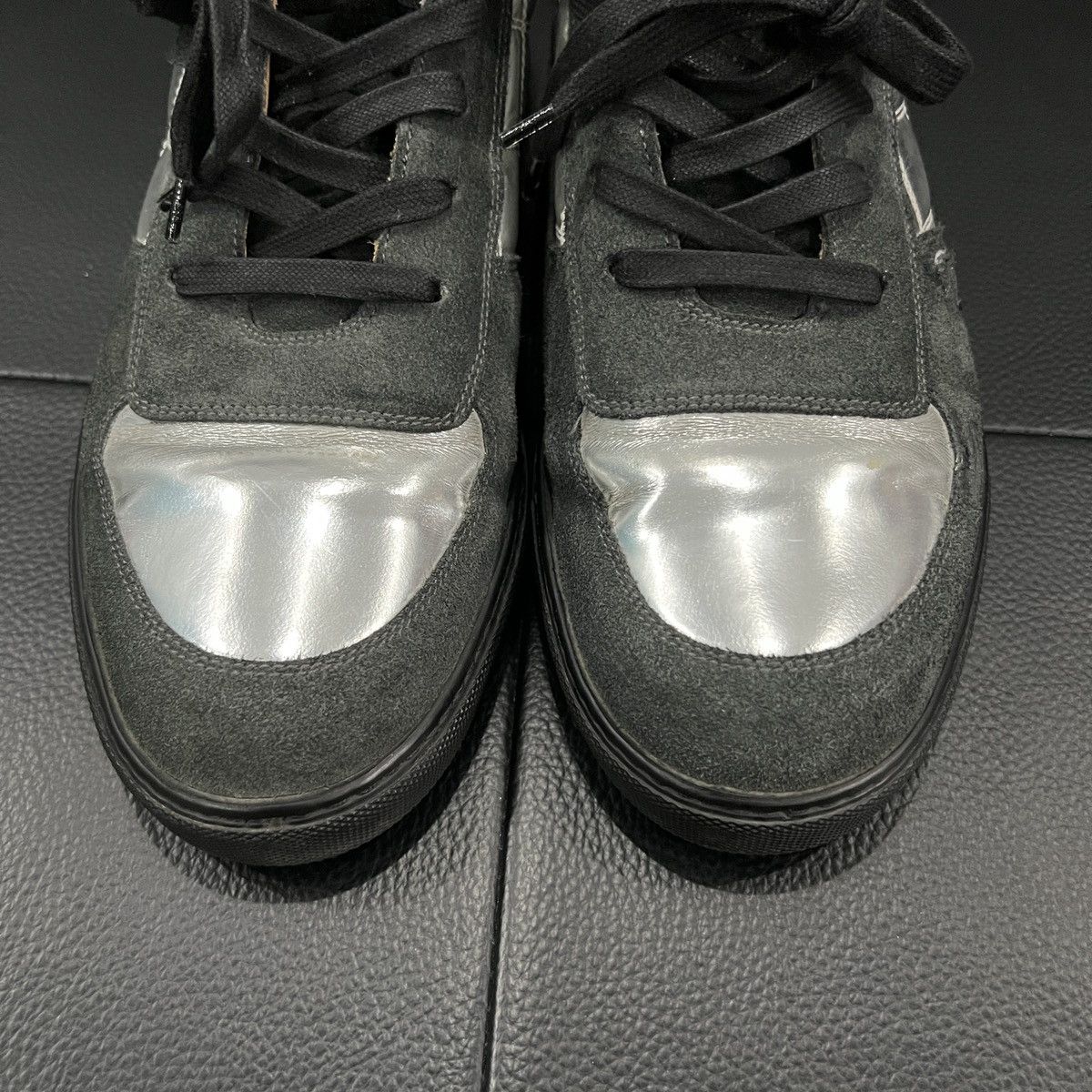 Marc Jacobs Marc Jacobs Metallic Suede High-Top Sneakers Size US 7 / EU 40 - 10 Thumbnail