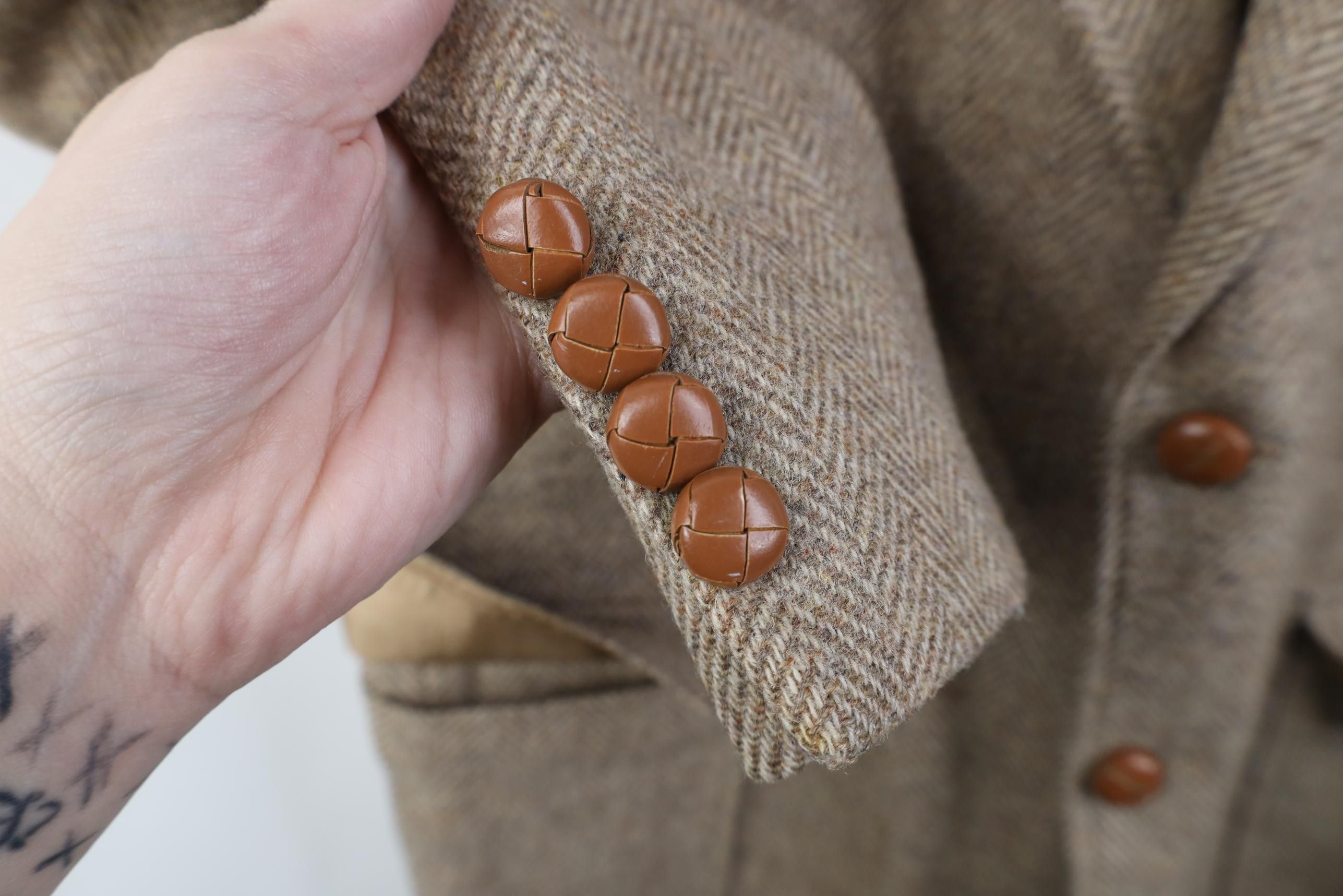 Vintage Vintage 70s Streetwear Herringbone Suit Coat Blazer Jacket Size US XXL / EU 58 / 5 - 11 Thumbnail