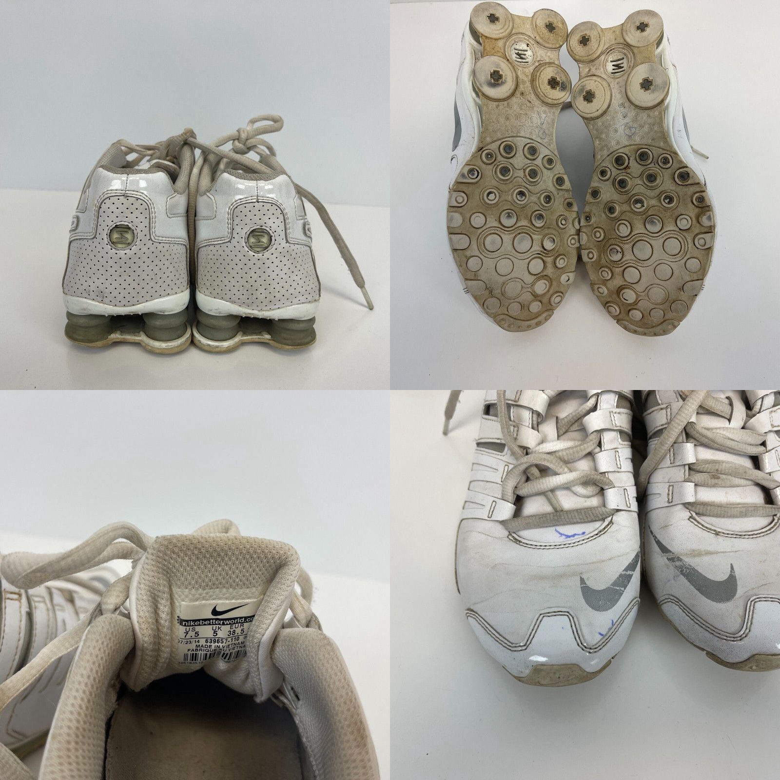 Nike Nike Shox Running Shoes Leather White 2014 Release Womens Size 7.5 Grailed