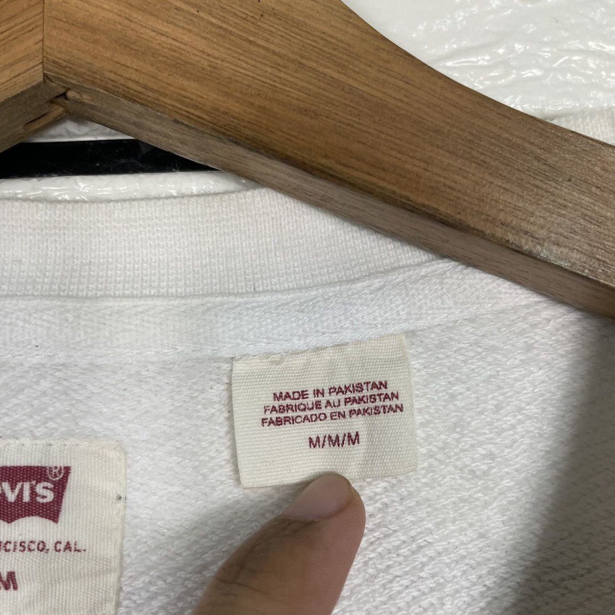 Levi's Levi's Big Logo White Crewneck Sweatshirt Size US M / EU 48-50 / 2 - 12 Thumbnail