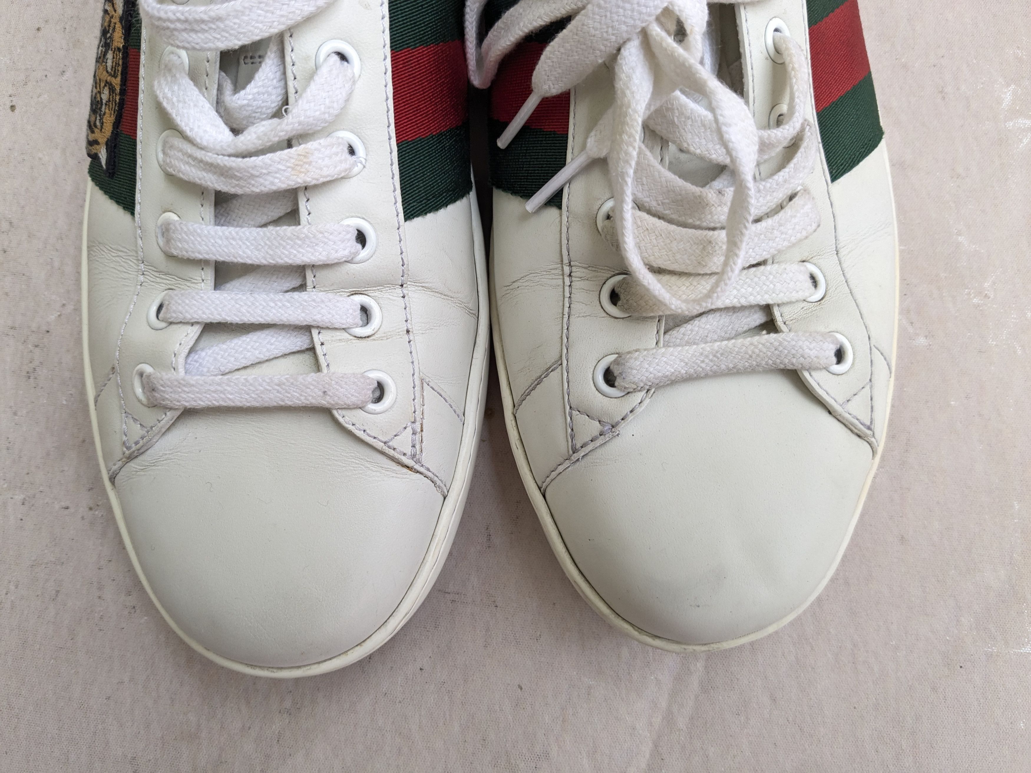 Gucci Gucci Ace Sneakers Low Leather Tiger Dog Patch Size US 10 / EU 43 - 3 Thumbnail