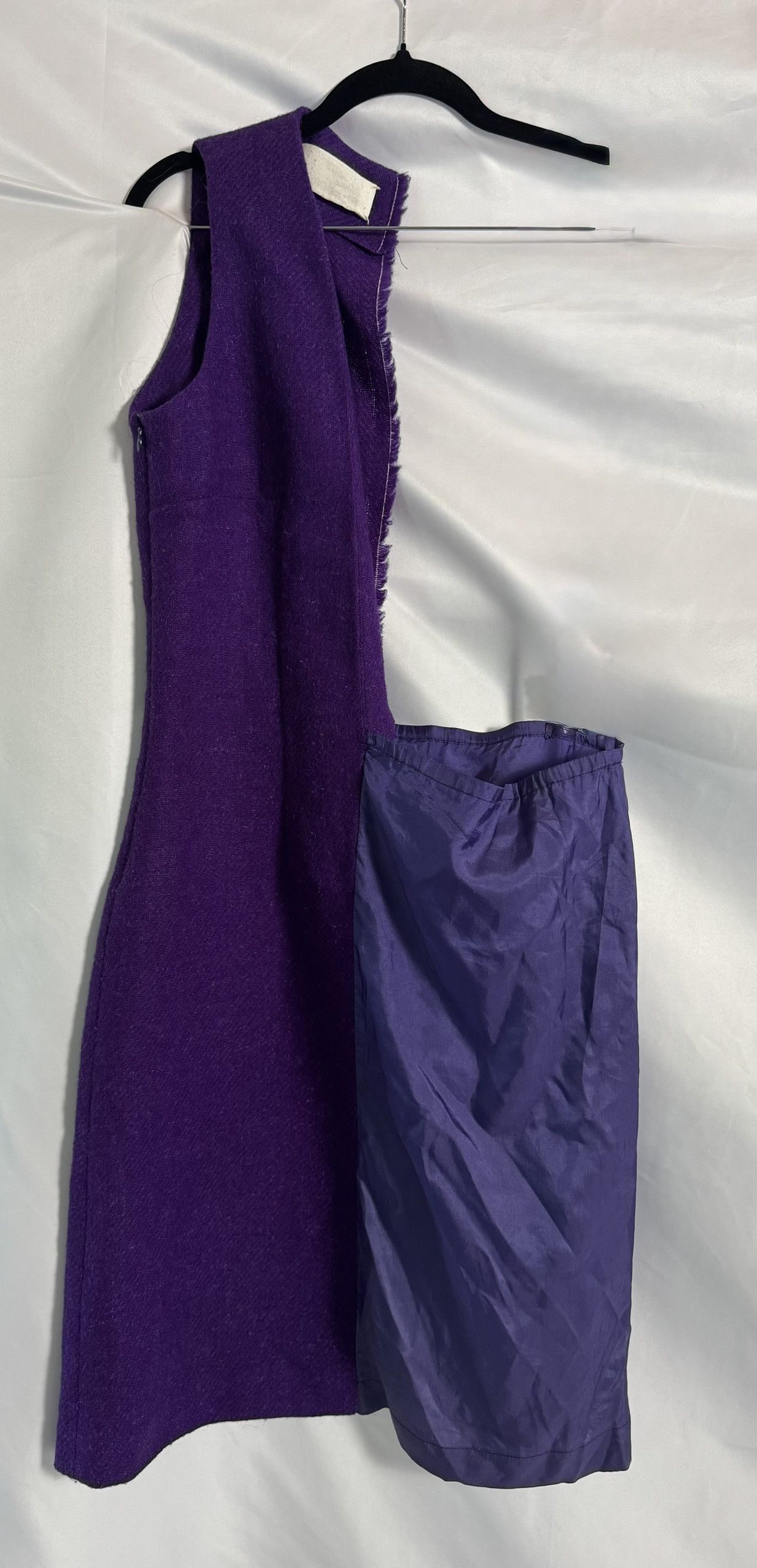 Maison Margiela Maison Martin Margiela FW1997–98 Purple Wool Apron Dress Size M / US 6-8 / IT 42-44 - 1 Thumbnail
