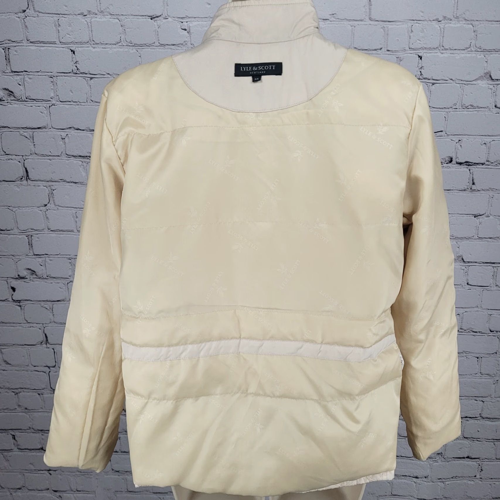 Lyle & Scott Lyle & Scott Jacket Small Beige Duck Down Insulated Quilted Full Zip Size S / US 4 / IT 40 - 7 Thumbnail