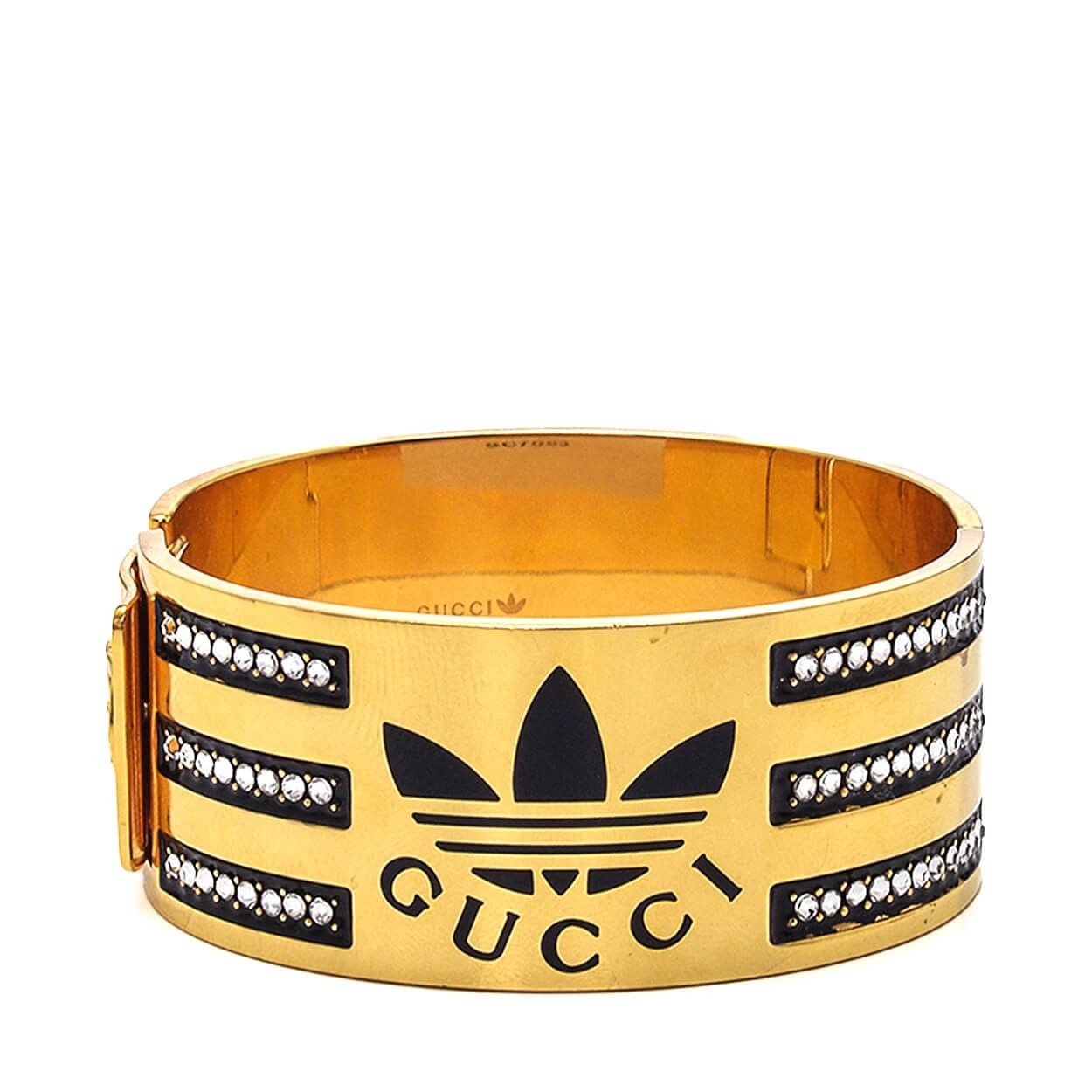 Adidas × Gucci Adidas x Gucci Enemel Cuff Trefoil Crystal Bracelet Size ONE SIZE - 1 Thumbnail
