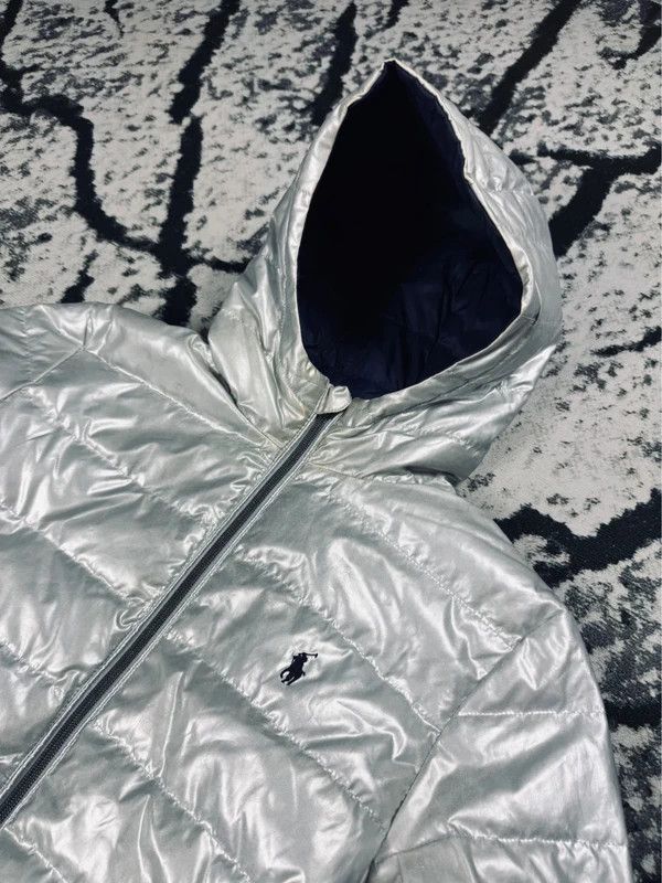 Ralph Lauren Silver Navy Blue Double-Face Down Jacket XS Size US XS / EU 42 / 0 - 7 Thumbnail