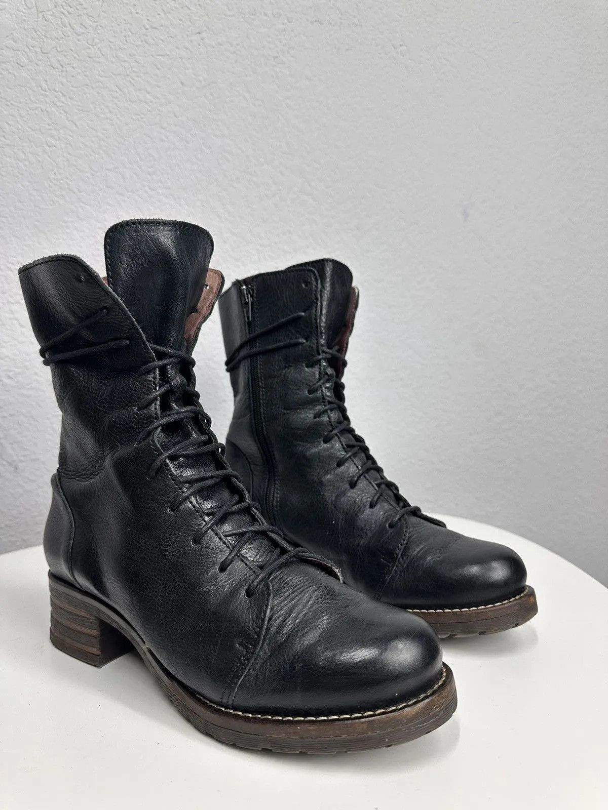 Vintage Vintage black boots lacing AS 98 moto Undercover style Size US 7 / EU 40 - 2 Thumbnail