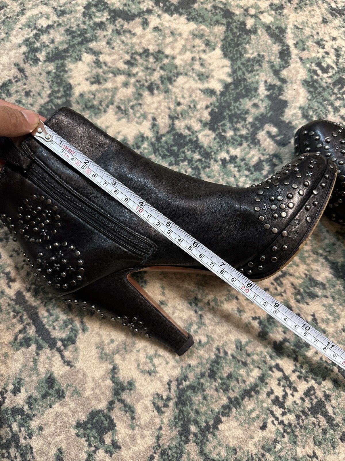 Alaia ALAÏA Leather Zipper Studded Accent Boots Size US 8.5 / IT 38.5 - 24 Thumbnail