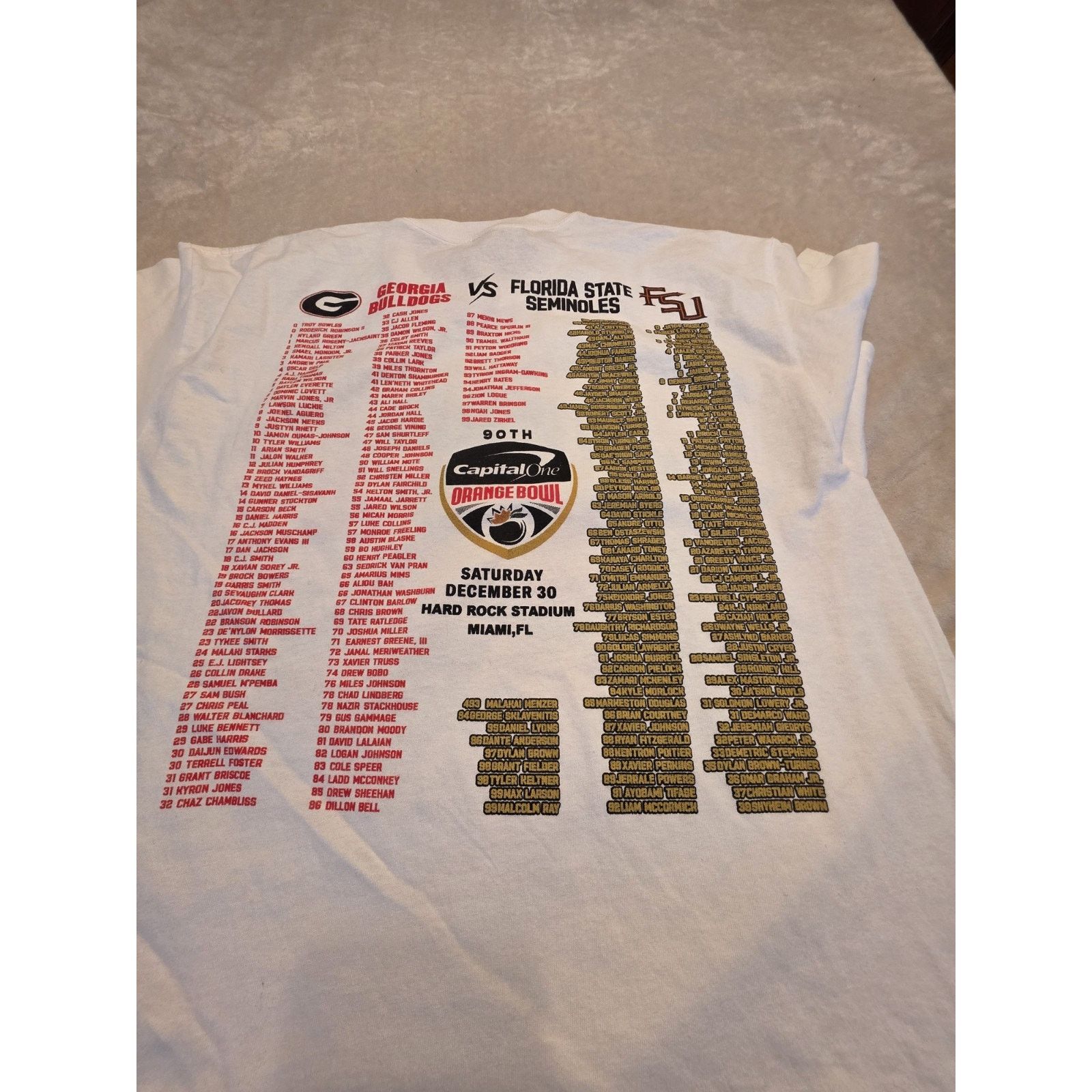The Game 90th Capital One Orange Bowl game between the Georgia Size 36 - 4 Thumbnail
