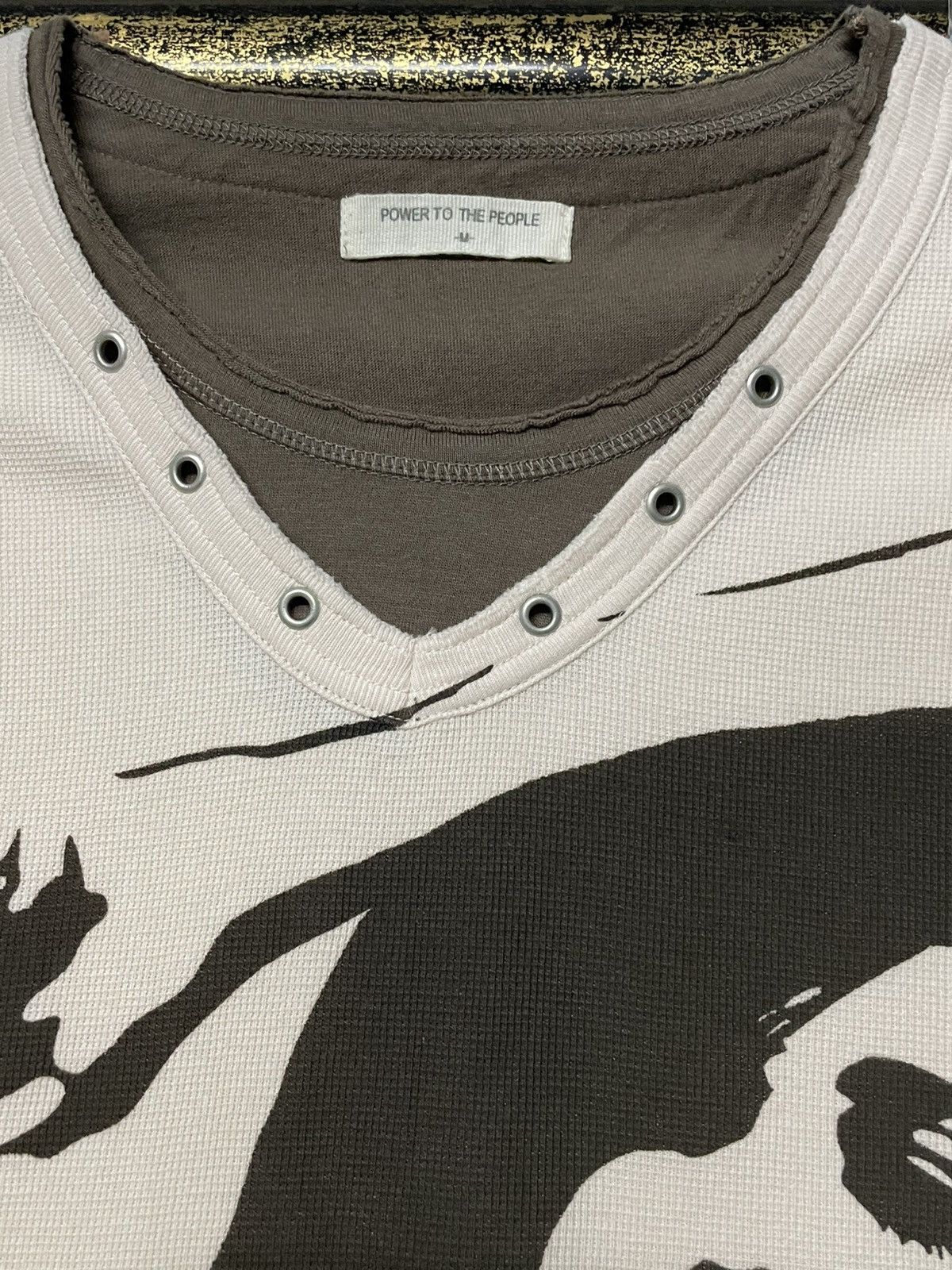 Japanese Brand Vintage 1990s Japan Designer Power To The People Girl Tshirt Size US S / EU 44-46 / 1 - 6 Thumbnail
