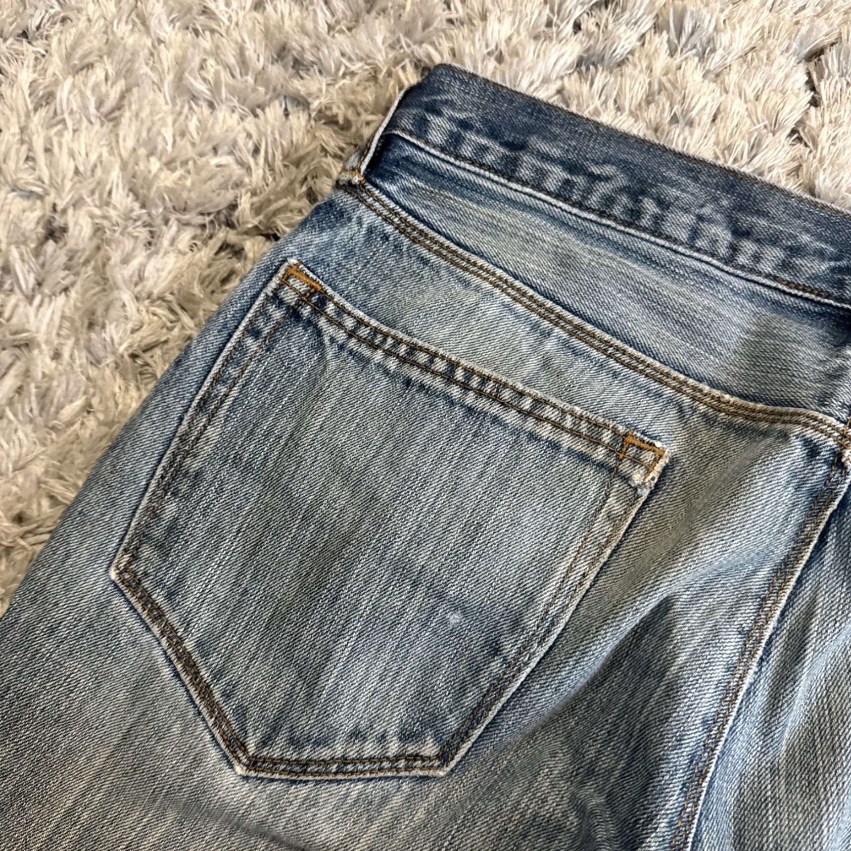 Gap VINTAGE Gap Jeans Straight Denim 32x29 Men Blue 00’s Y2K Thrashed Distressed HTF Mens Size US 32 / EU 48 - 5 Thumbnail