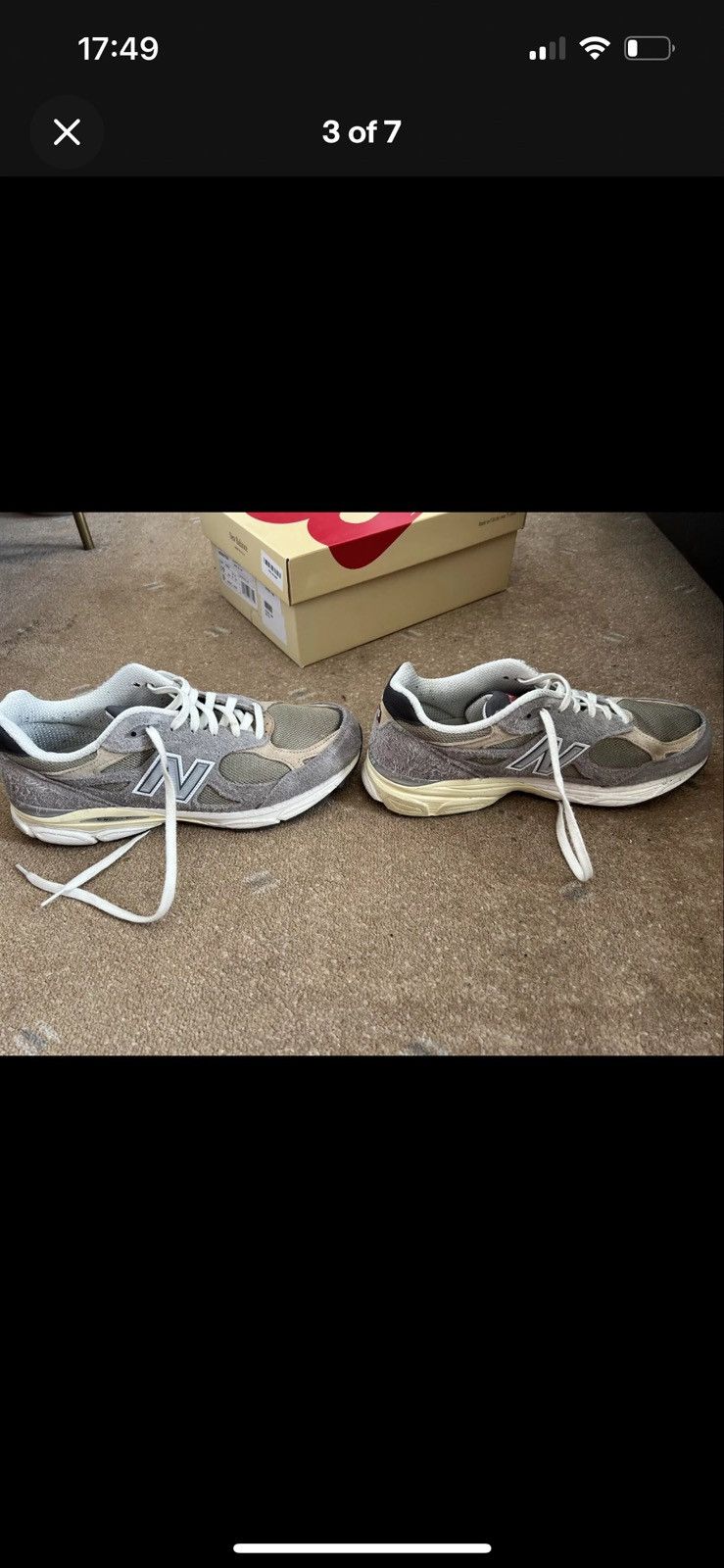 New Balance New Balance 990v3 Trainers Grey Teddy Santos UK 9.5 Size US 9.5 / EU 42-43 - 3 Thumbnail