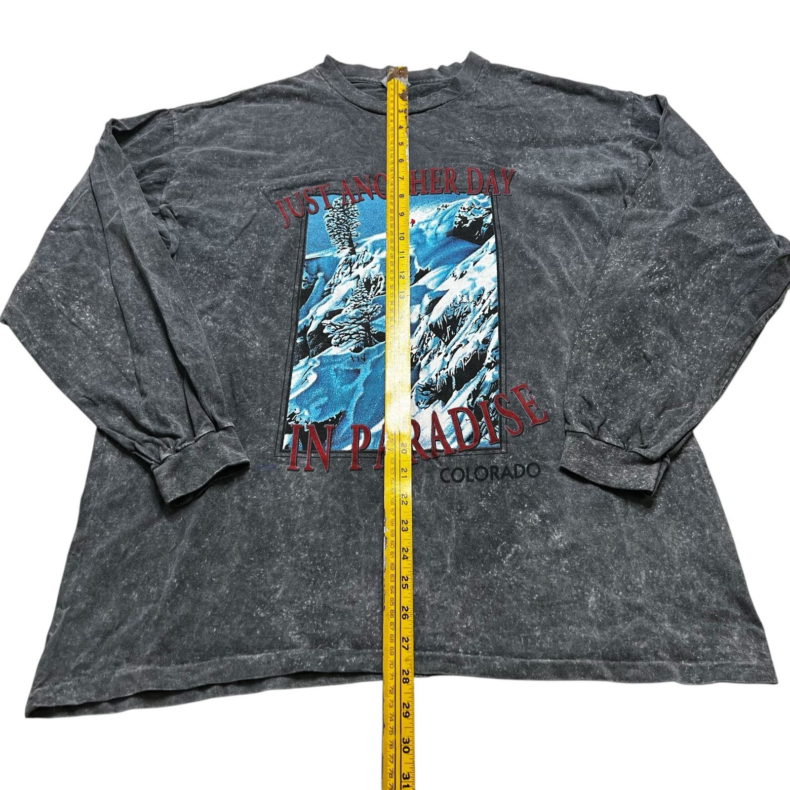 Vintage Vintage gray long-sleeve t-shirt "Just Another Day XL Size US L / EU 52-54 / 3 - 5 Thumbnail