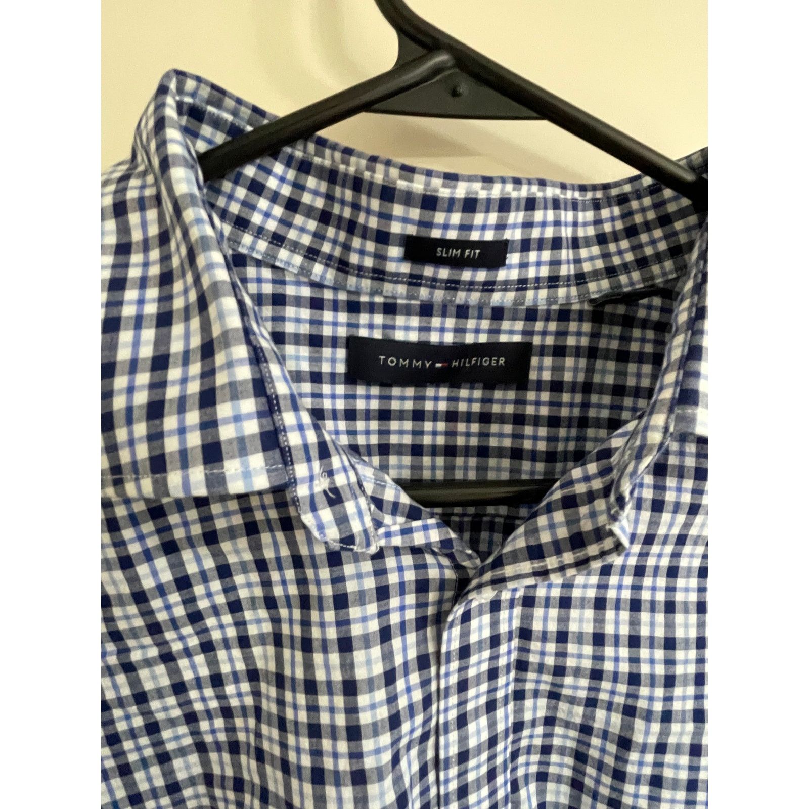 Tommy Hilfiger Tommy Hilfiger Blue and White Checkered Button Up Size XL Size US S / EU 44-46 / 1 - 3 Thumbnail