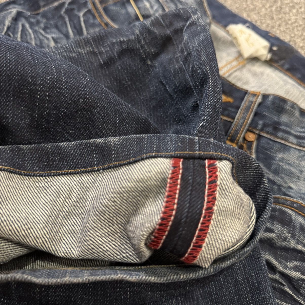 G-Star 🔥🇯🇵 Japanese Distressed Raw G-Brand Hard HoneyComb Denim Size US 29 - 24 Thumbnail