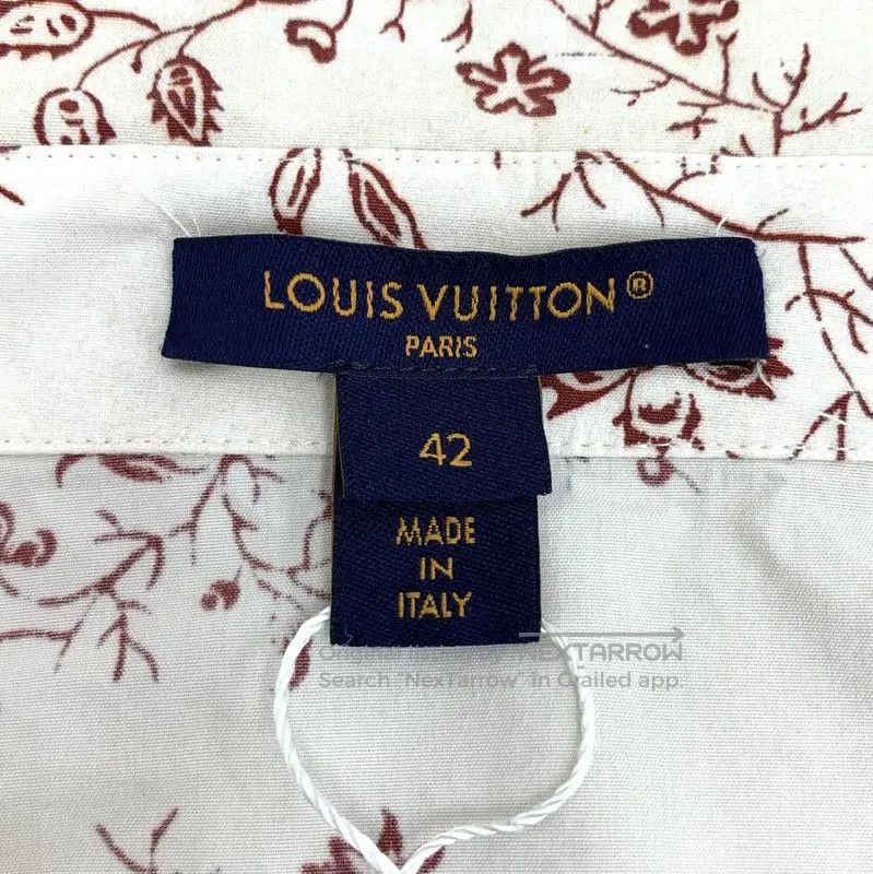 Louis Vuitton Louis Vuitton Beige Floral Cotton Shirt for Women . Size XXS / US 00 / IT 34 - 5 Thumbnail