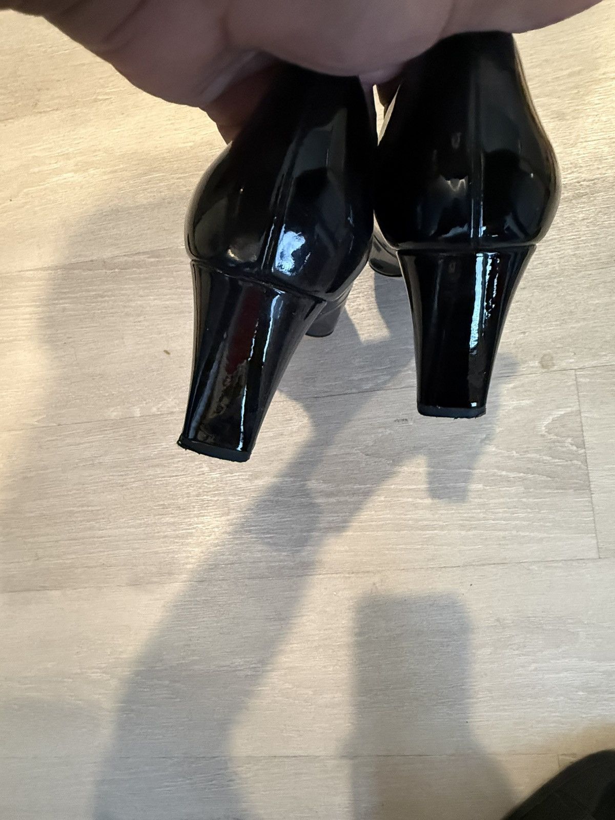 Tory Burch Tory Burch Black Patent Leather Buckle Block Heel Pumps Size US 9.5 / IT 39.5 - 5 Thumbnail