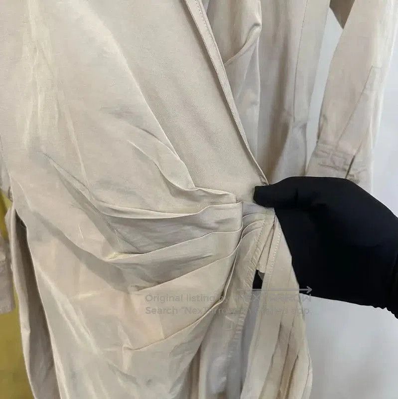 Max Mara MaxMara Beige Silk Blend Trench Coat . Size S / US 4 / IT 40 - 5 Thumbnail