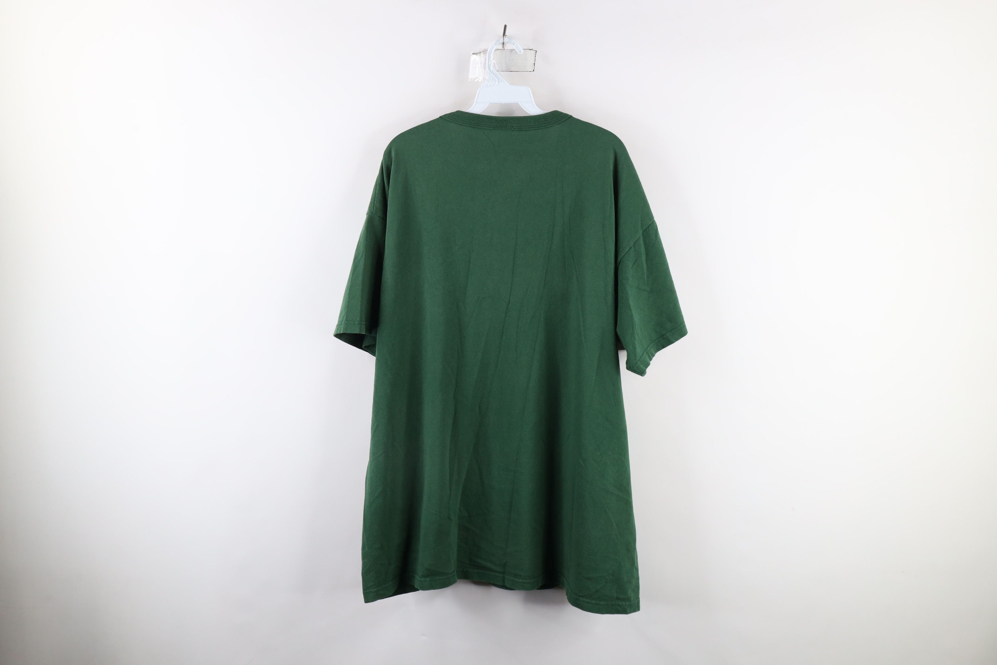 Vintage Vintage 90s Streetwear Heavyweight T-Shirt Green Cotton Size US XXL / EU 58 / 5 - 5 Thumbnail