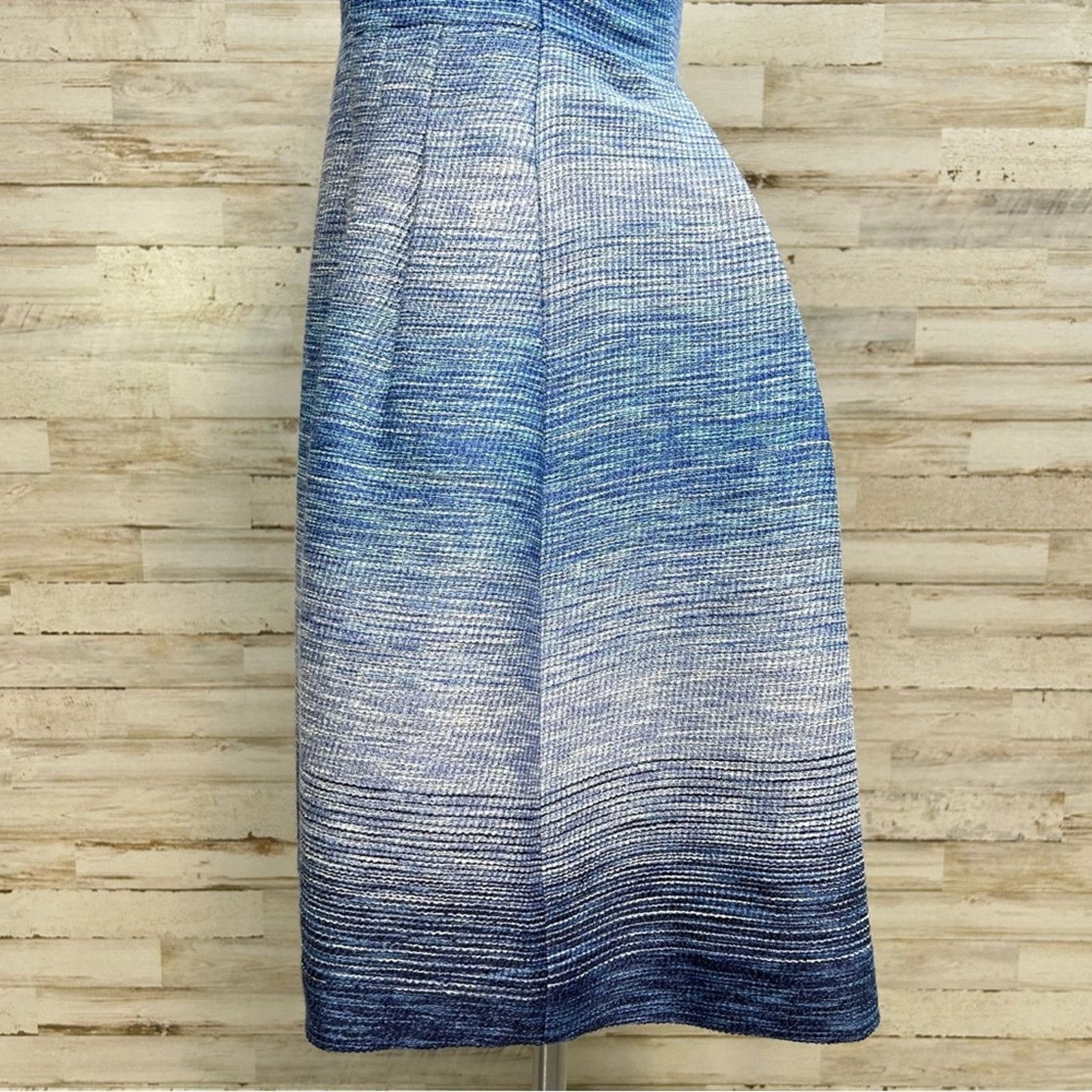 REVOLVE Shoshanna Revolve Helena Ombre Tweed Dress Sz 0 Blue Pockets Size XS / US 0-2 / IT 36-38 - 7 Thumbnail