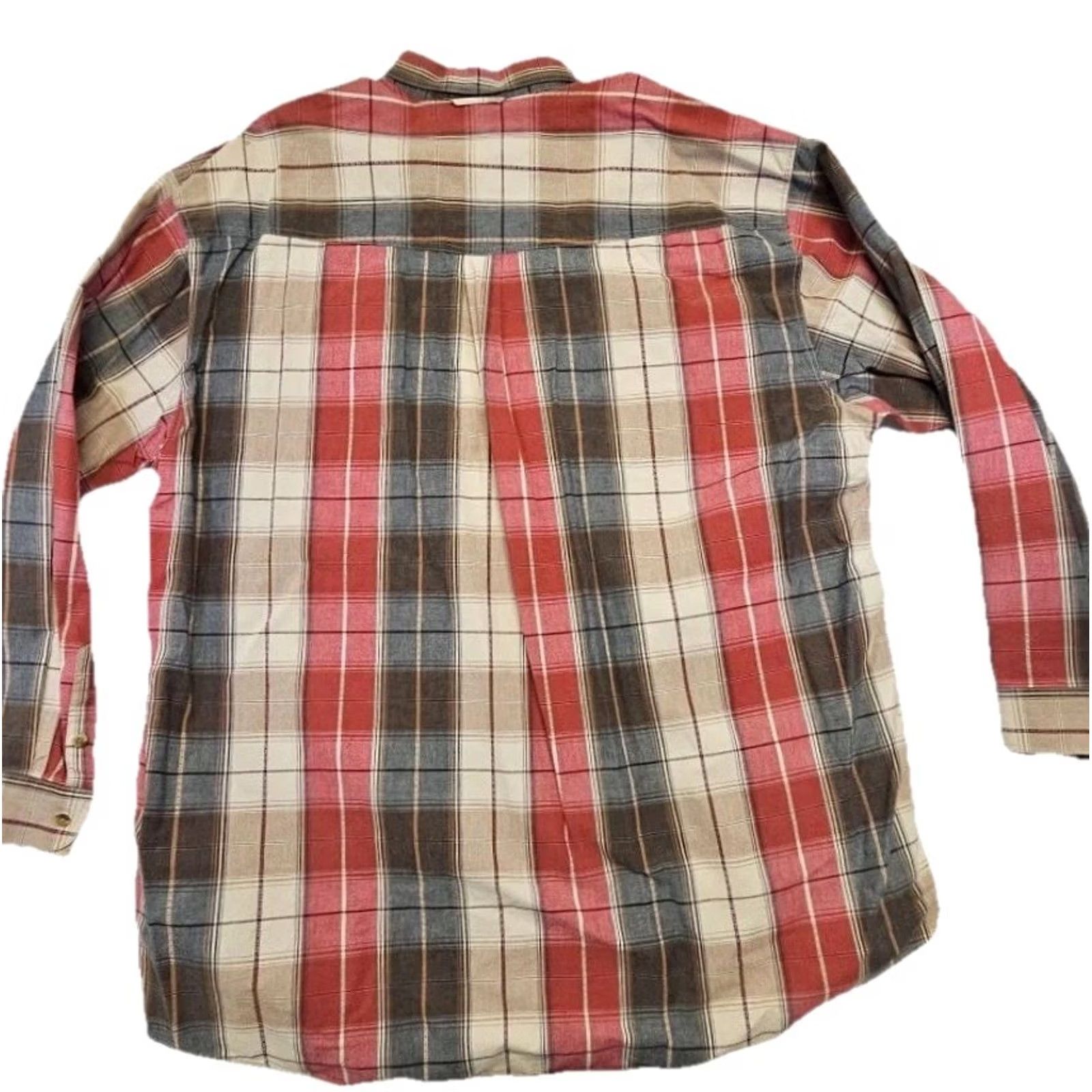 Roper Roper Shirt Plaid Western 3XT Big & Tall Long Sleeve Cotton Multicolor Snap Pocket Men Size US XXL / EU 58 / 5 - 6 Thumbnail