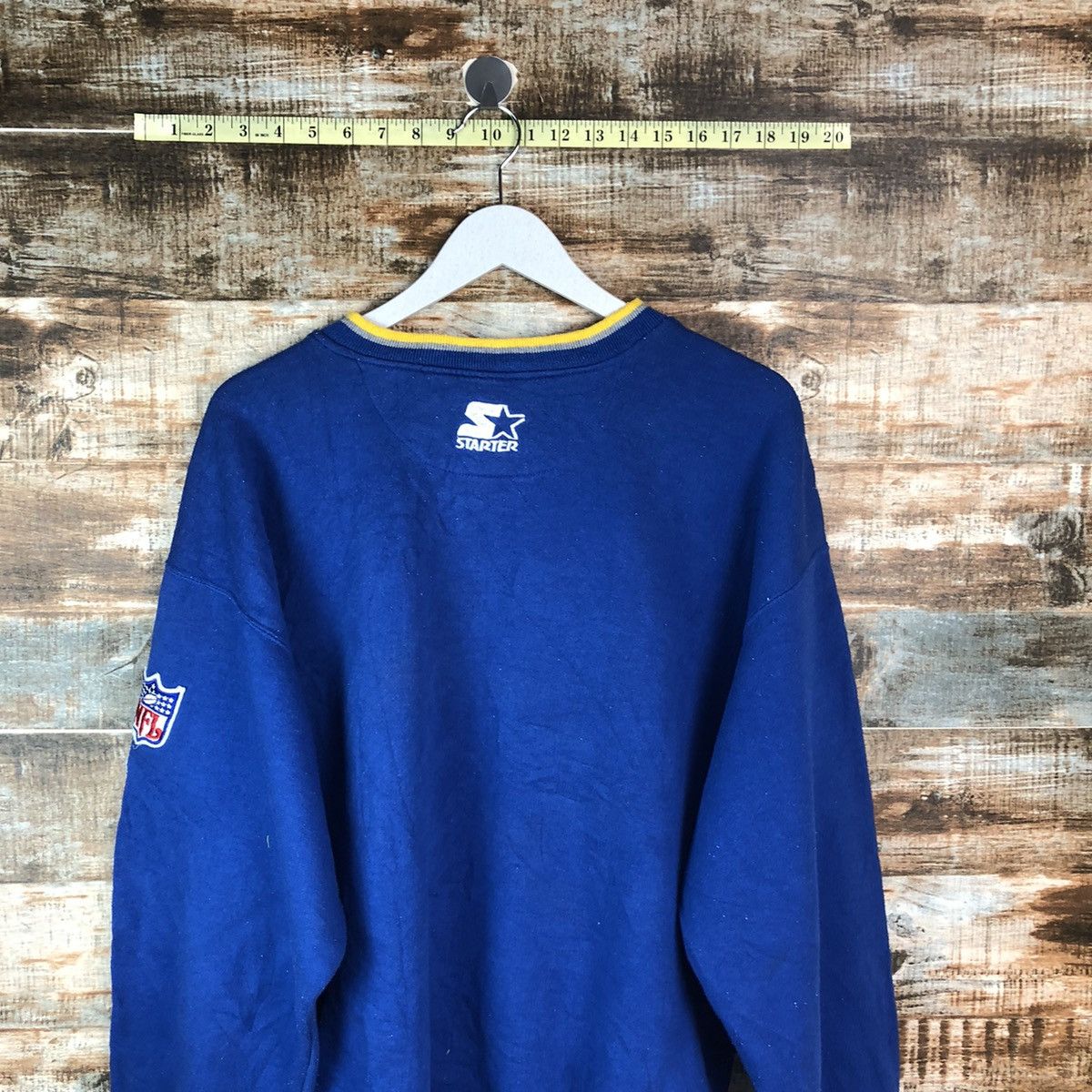 NFL × Starter American Football NFL Blue Jersey sweatshirt #A2029 Size US L / EU 52-54 / 3 - 15 Thumbnail