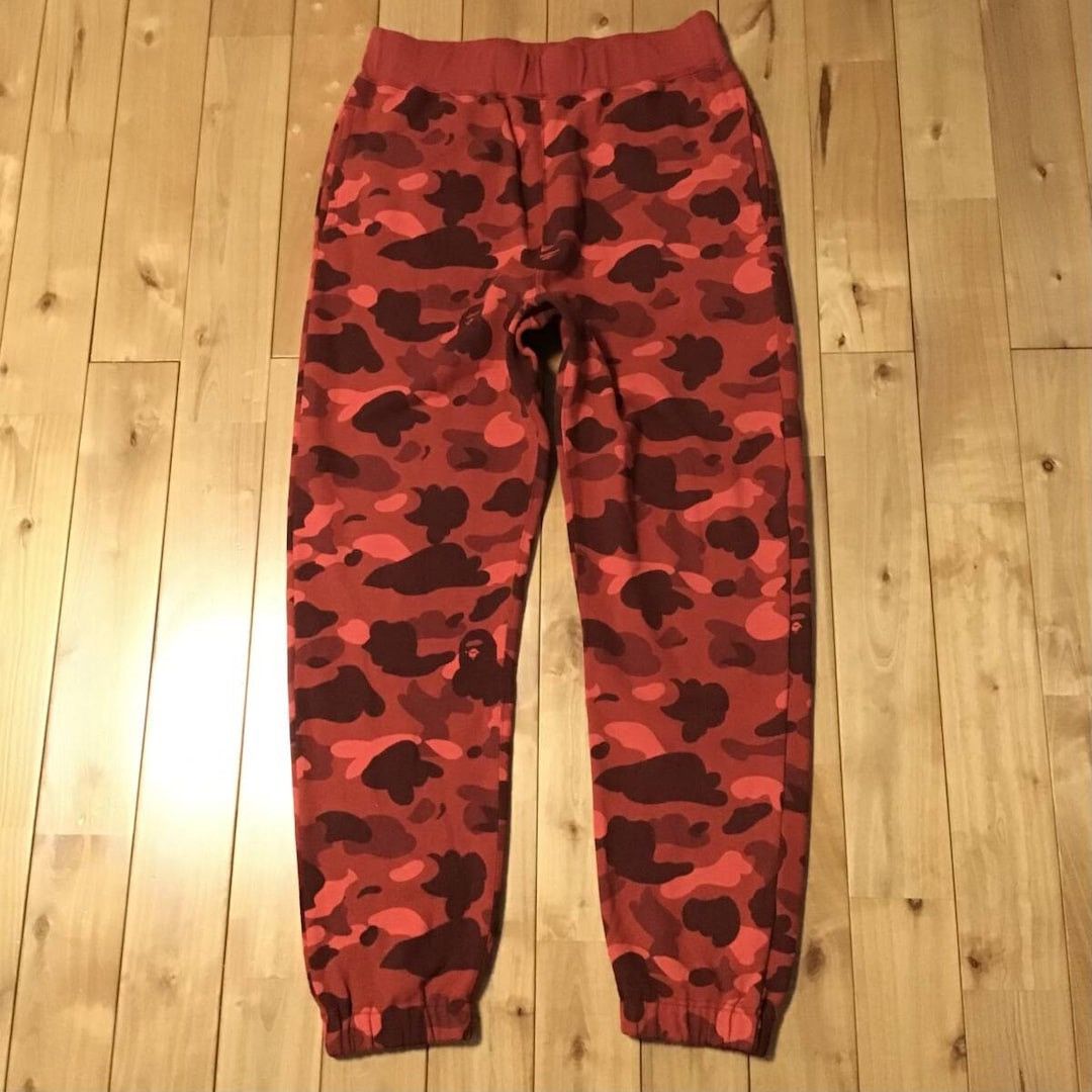 Bape BAPE Red camo sweat pants a bathing ape ★size S Size US 30 / EU 46 - 1 Thumbnail