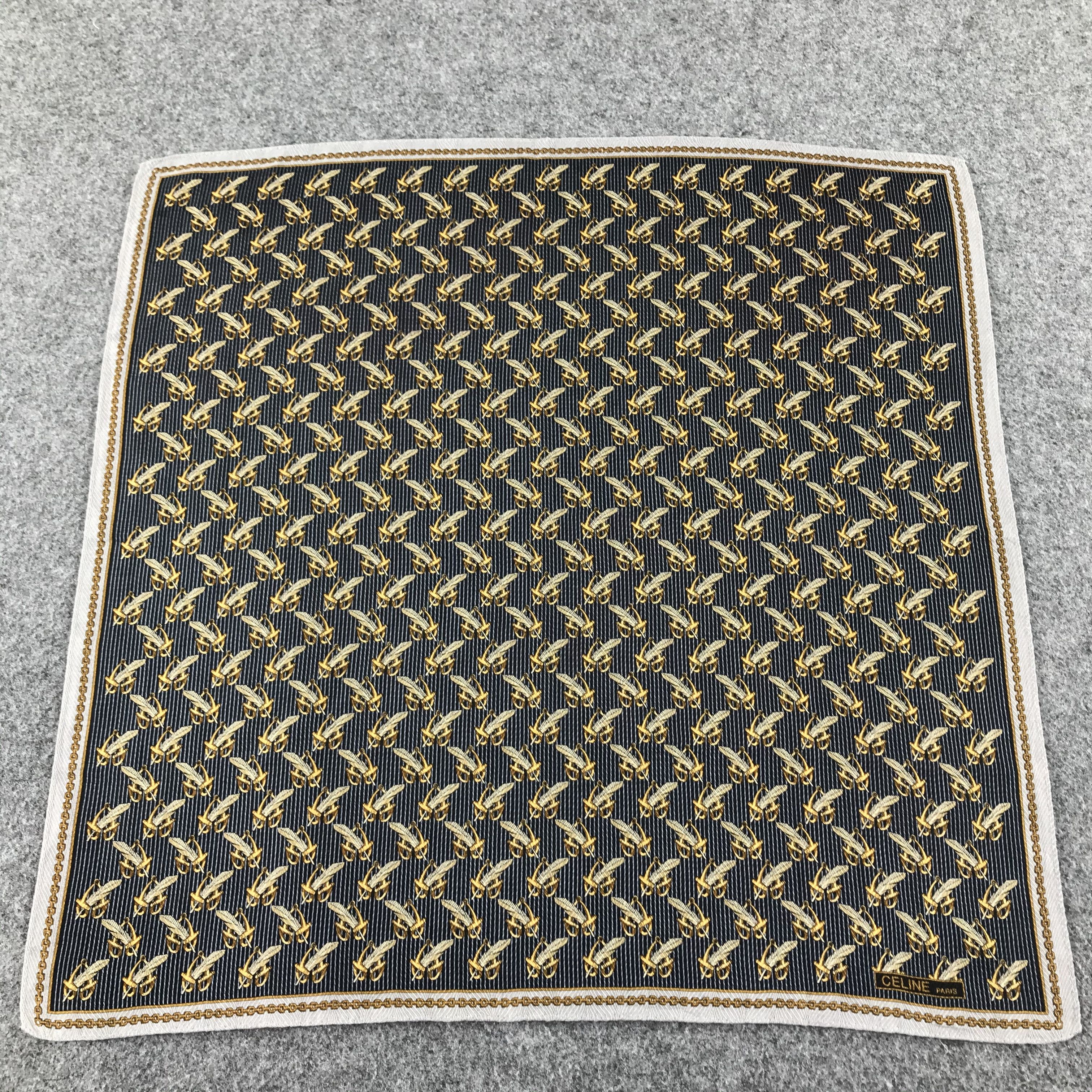 Celine Celine Checkered Handkerchief Bandana Neckerchief H438 Size ONE SIZE - 1 Thumbnail