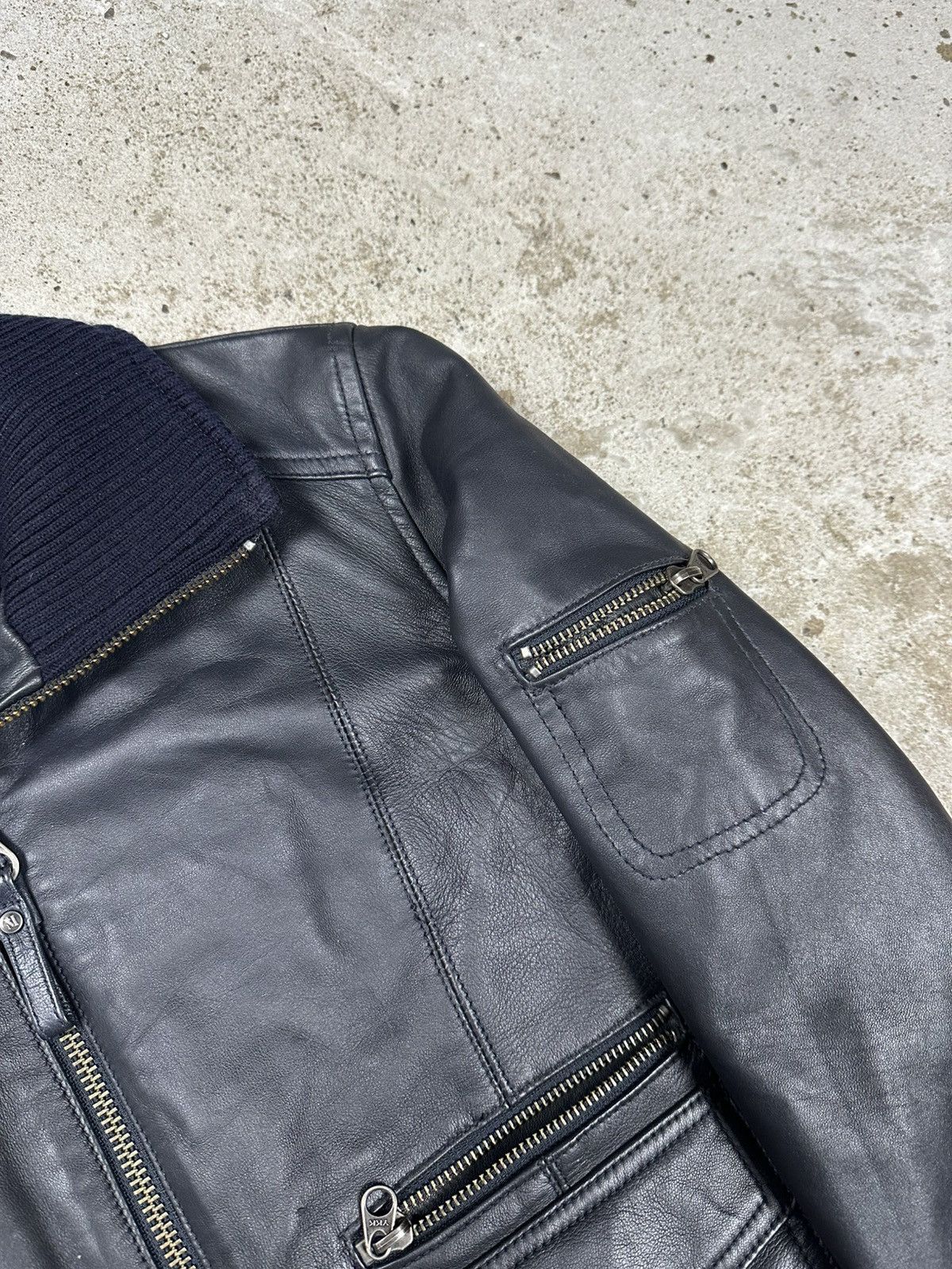 Genuine Leather × Vintage Vintage Y2K Genuine Leather Flyers Utility Bomber Jacket Size US XS / EU 42 / 0 - 5 Thumbnail