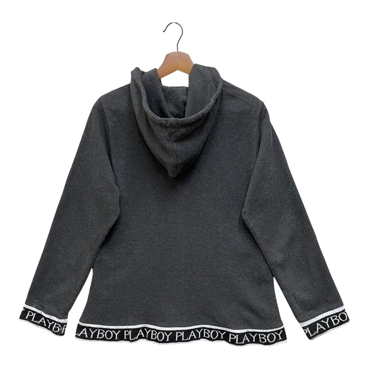 Playboy Vintage Playboy Monogram Tape Hoodie Full Zip Dark Grey L Size US L / EU 52-54 / 3 - 5 Thumbnail