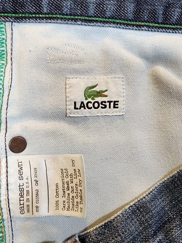 Lacoste Lacoste Small Logo Navy Denim Jeans Size US 33 - 5 Thumbnail