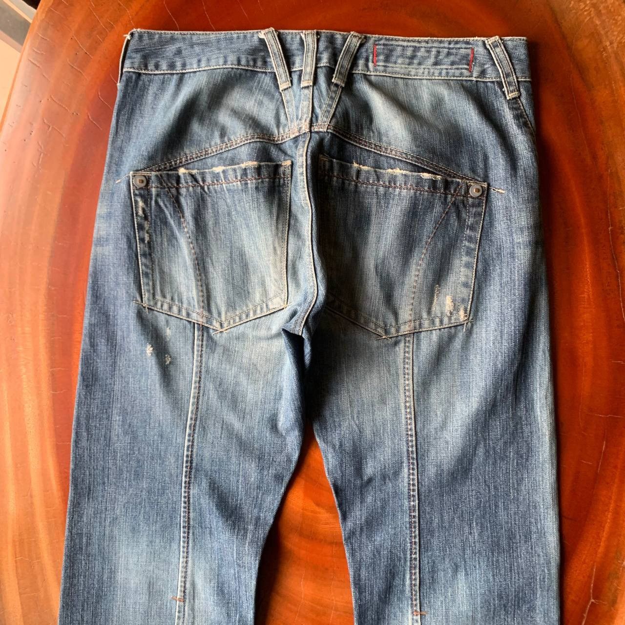 Marithe + Francois Girbaud Distressed Marithe Francois Girbaud MFG Blue Denim Pants Size US 33 - 4 Thumbnail