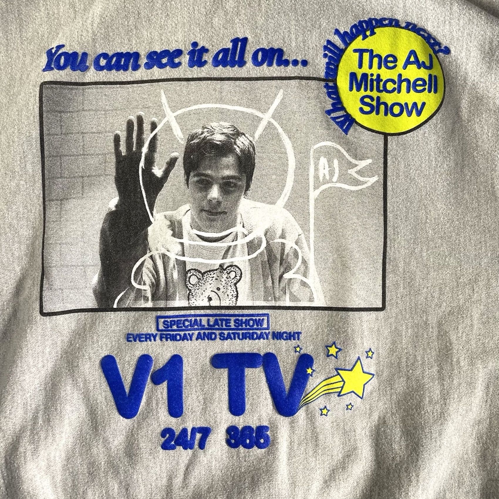 Champion AJ Mitchell Pullover Sweatshirt Mens Large Gray Pop Music V1 TV RARE Size US L / EU 52-54 / 3 - 2 Thumbnail