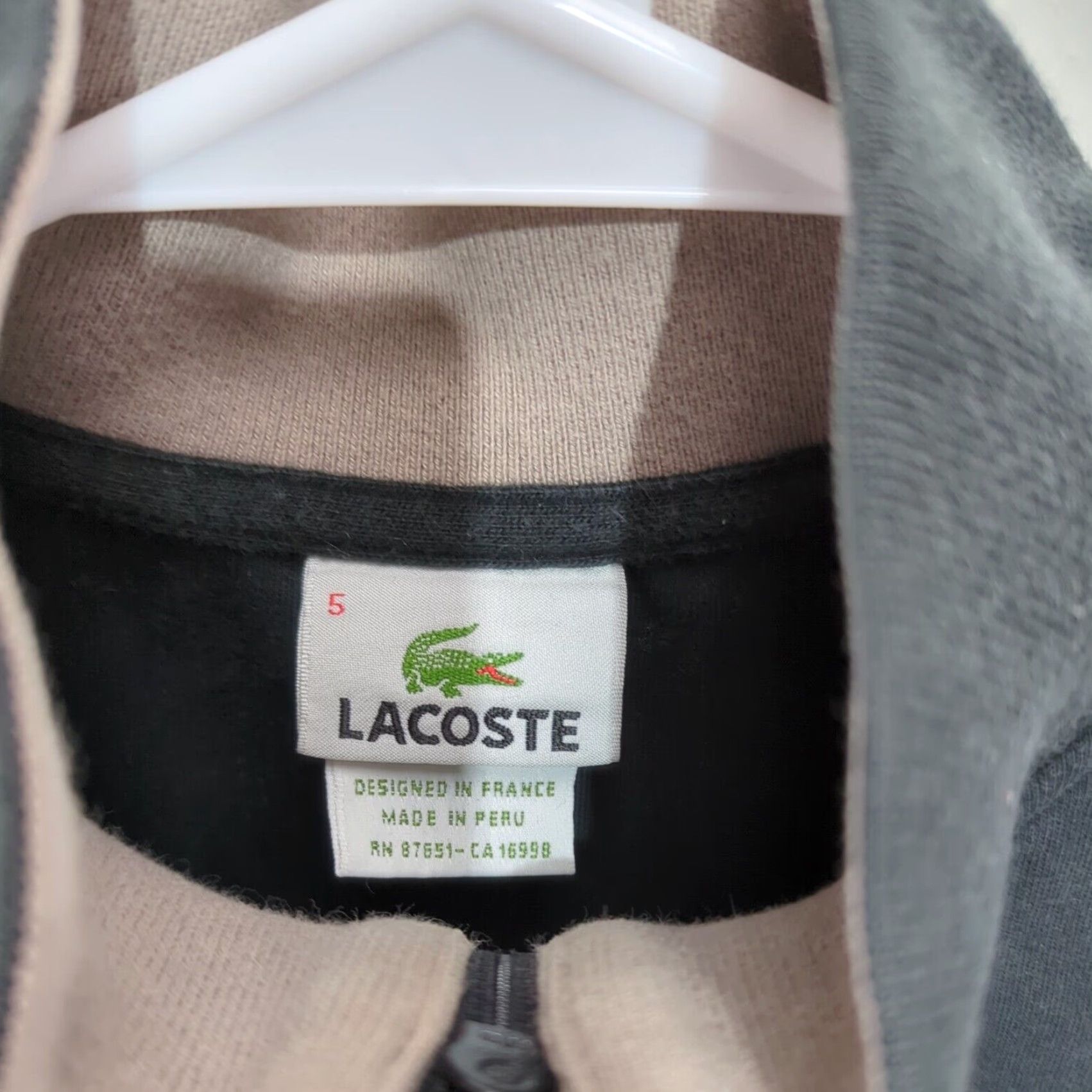 Lacoste LACOSTE Sweater Men’s Large Black Knit 1/4 Zip Pullover Long Sleeve Logo Casual Size US L / EU 52-54 / 3 - 2 Thumbnail