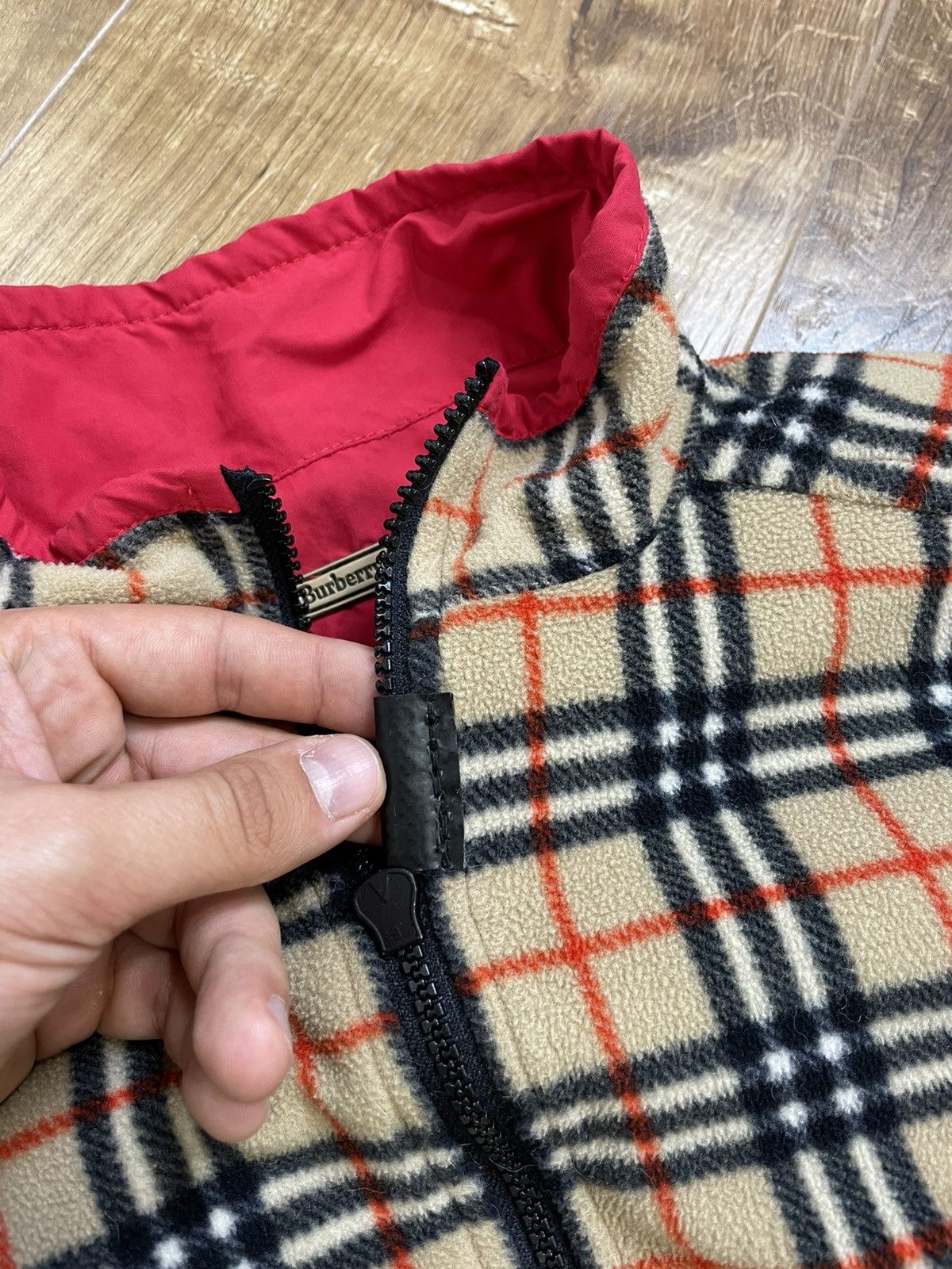 Burberry Vintage 90’s Burberry Nova Check Y2K Style Fleece Bomber Size US S / EU 44-46 / 1 - 5 Thumbnail