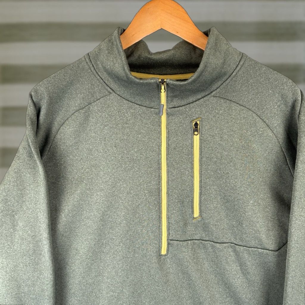 Vintage LL Bean Mountain Tech Fleece 1/2 Zip Jacket Men’s 2XL Olive Green Pullover Active Hiking Camping Size US XXL / EU 58 / 5 - 1 Thumbnail