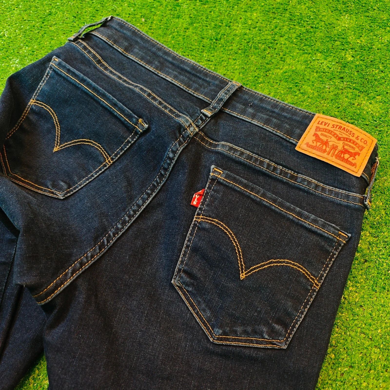 Levi's Levi's 711 Jeans Womens 27 skinny slim fit dark blue zip fly Size 27" / US 4 / IT 40 - 4 Thumbnail