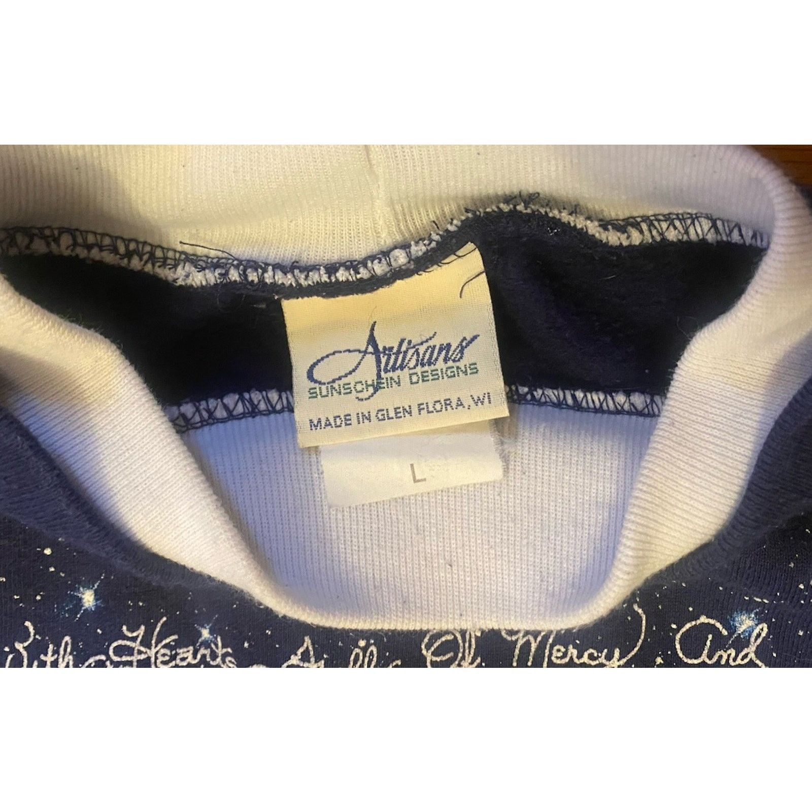 Vintage VTG Angel Snow Nature Sweatshirt L Classic AOP Blue Pullover Size US L / EU 52-54 / 3 - 2 Thumbnail