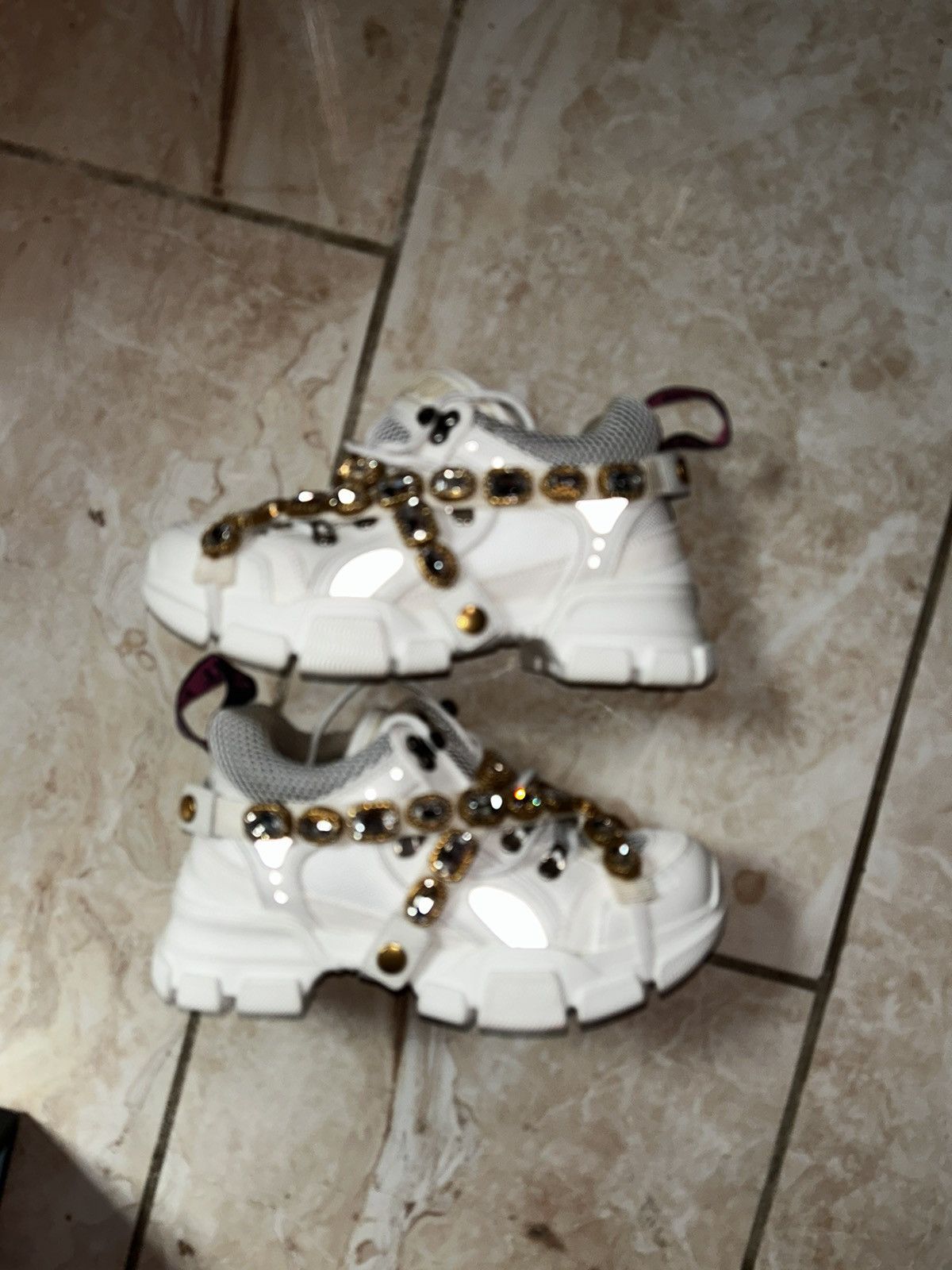 Gucci gucci flashtrek removable crystals sneakers size 35 Size US 5 / IT 35 - 2 Thumbnail