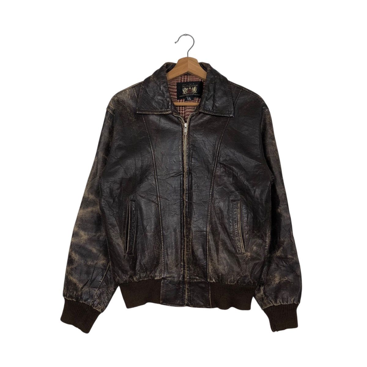 Japanese Brand 📌Vintage Genuine Leather Jacket Deluxe Japan Made Size US L / EU 52-54 / 3 - 2 Thumbnail