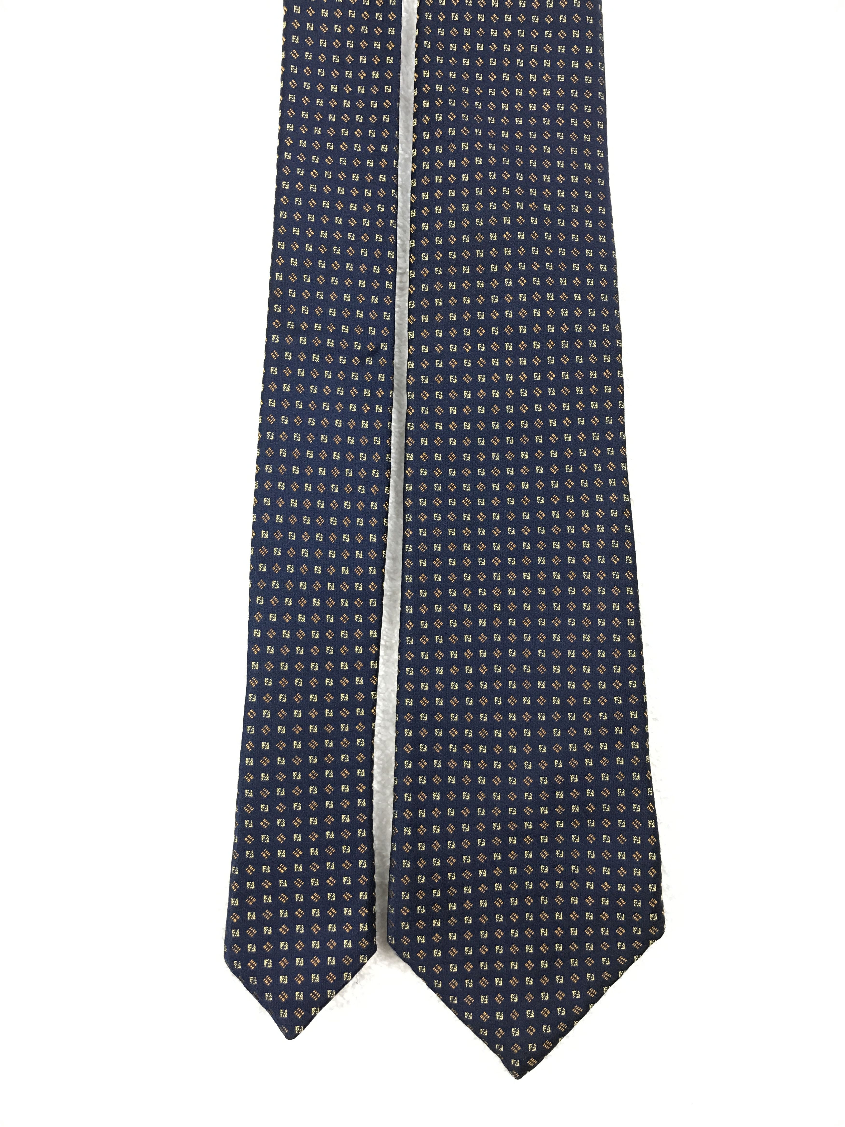 Fendi Vintage Fendi Monogram Silk Necktie Size ONE SIZE - 3 Thumbnail