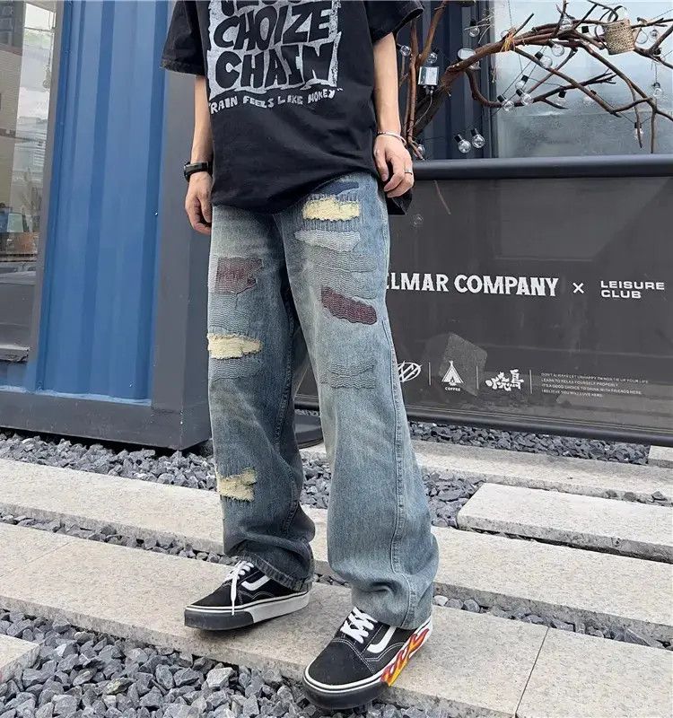 Japanese Brand Retro straight leg camouflage jeans Size US 32 / EU 48 - 3 Thumbnail