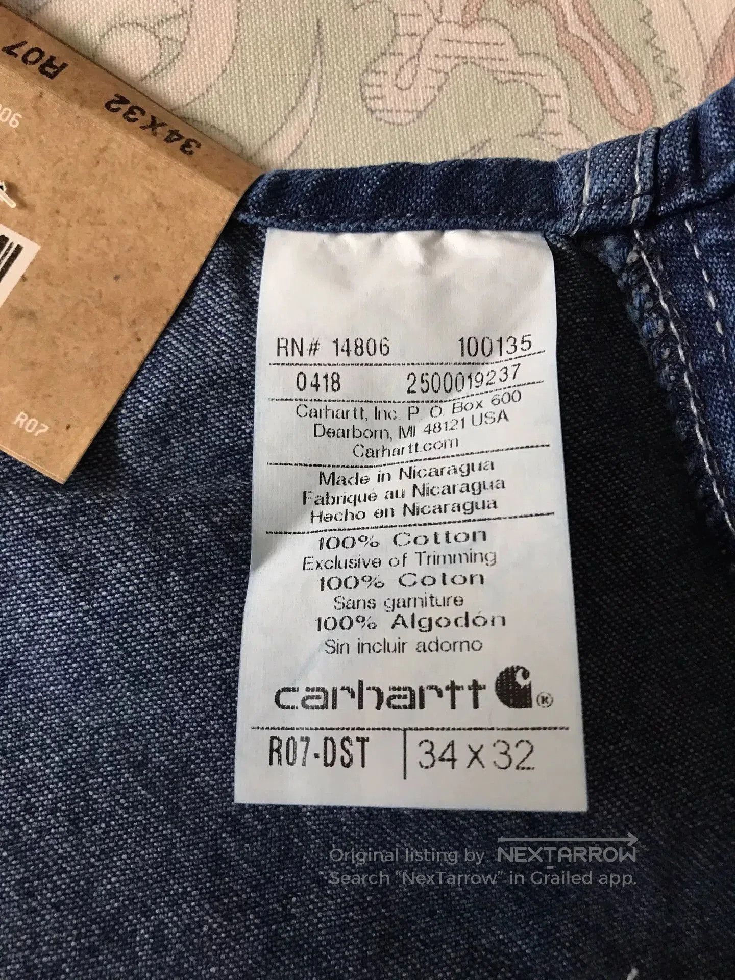 Carhartt Carhartt R07 Washed Denim Overalls W34L32. Size US 34 / EU 50 - 9 Thumbnail