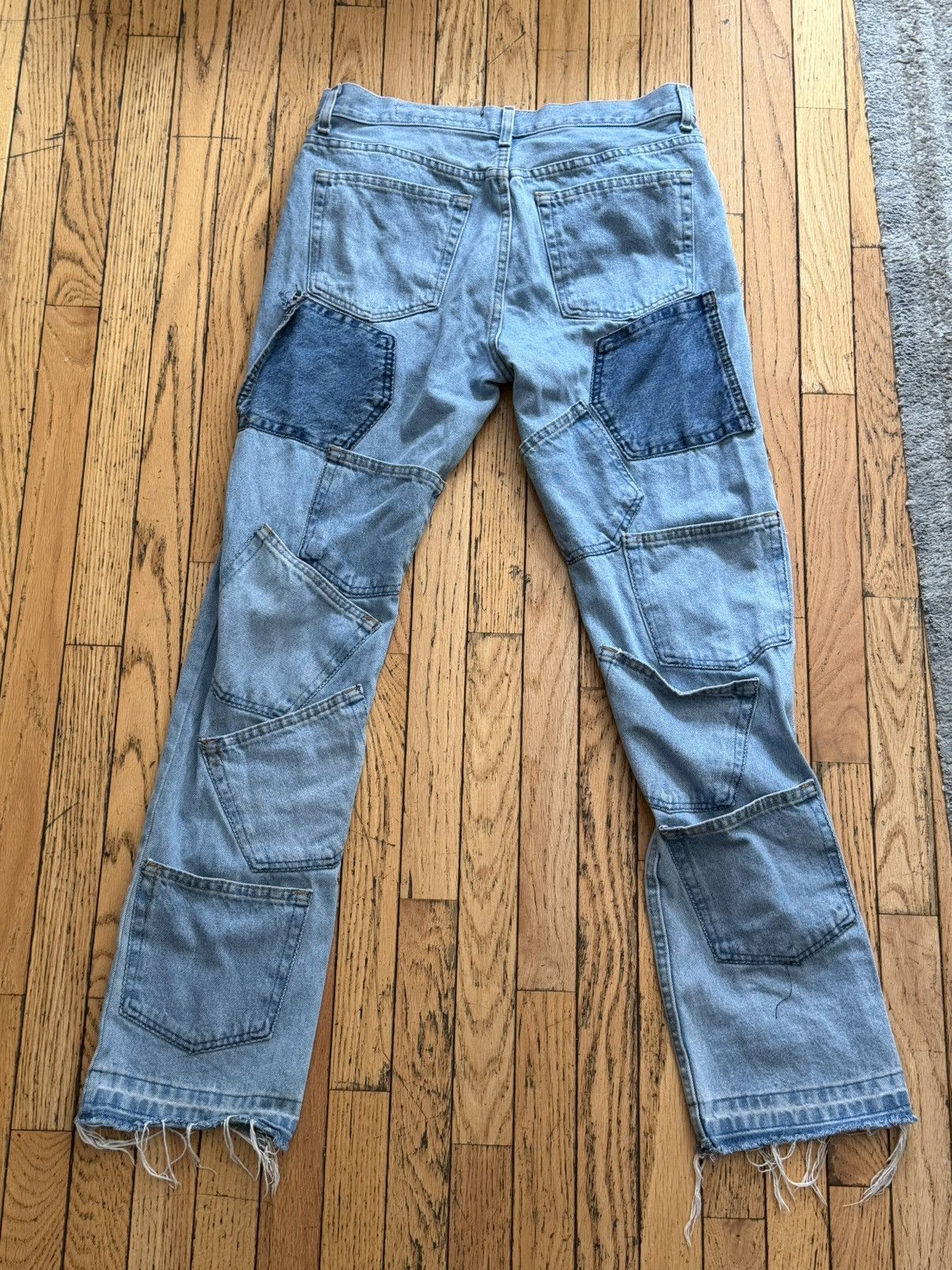 Mexican Threads Pocket Design Jeans Size US 32 / EU 48 - 1 Thumbnail
