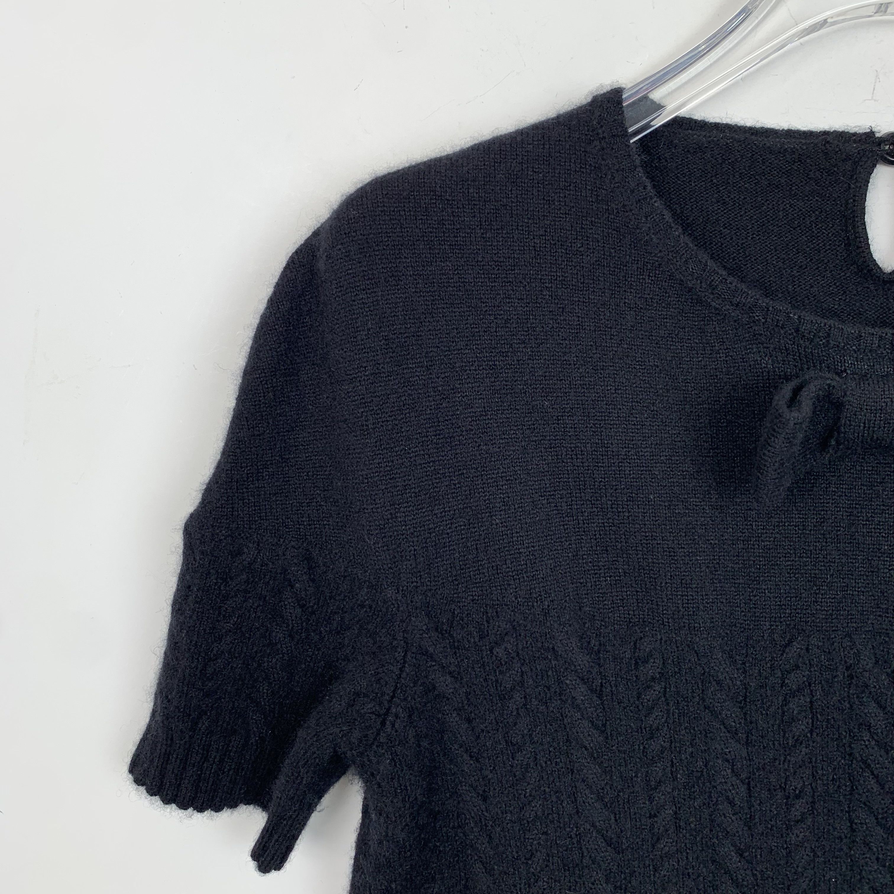Chanel Chanel Black Bow-Detail Cashmere Knit Top (Size XS) Size XS / US 0-2 / IT 36-38 - 6 Thumbnail