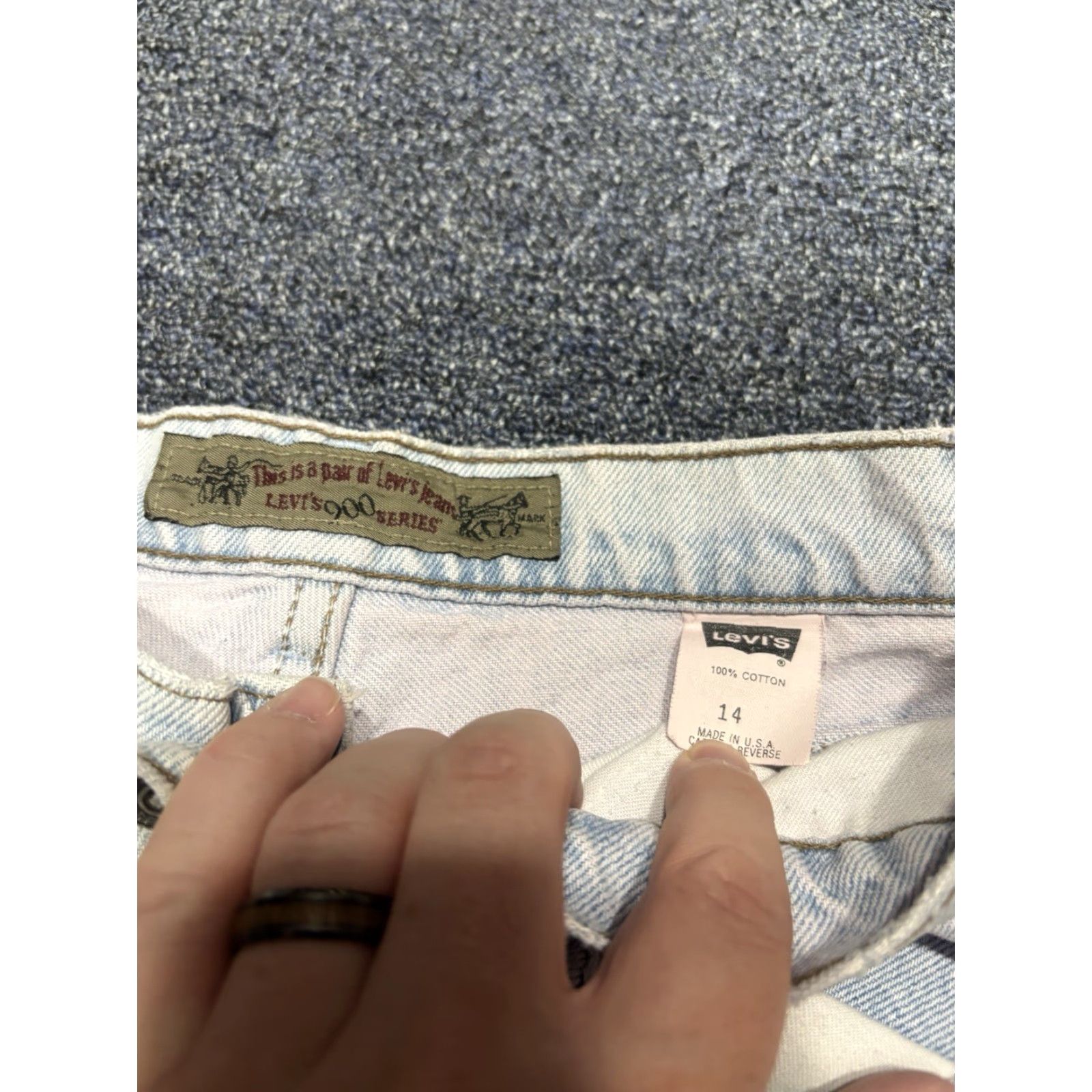 Levi's VINTAGE Levi’s 900 Jeans Womens 14 Jeans Slim Mom 90s Light Blue Denim P2 Size 36" / US 14 / IT 50 - 3 Thumbnail