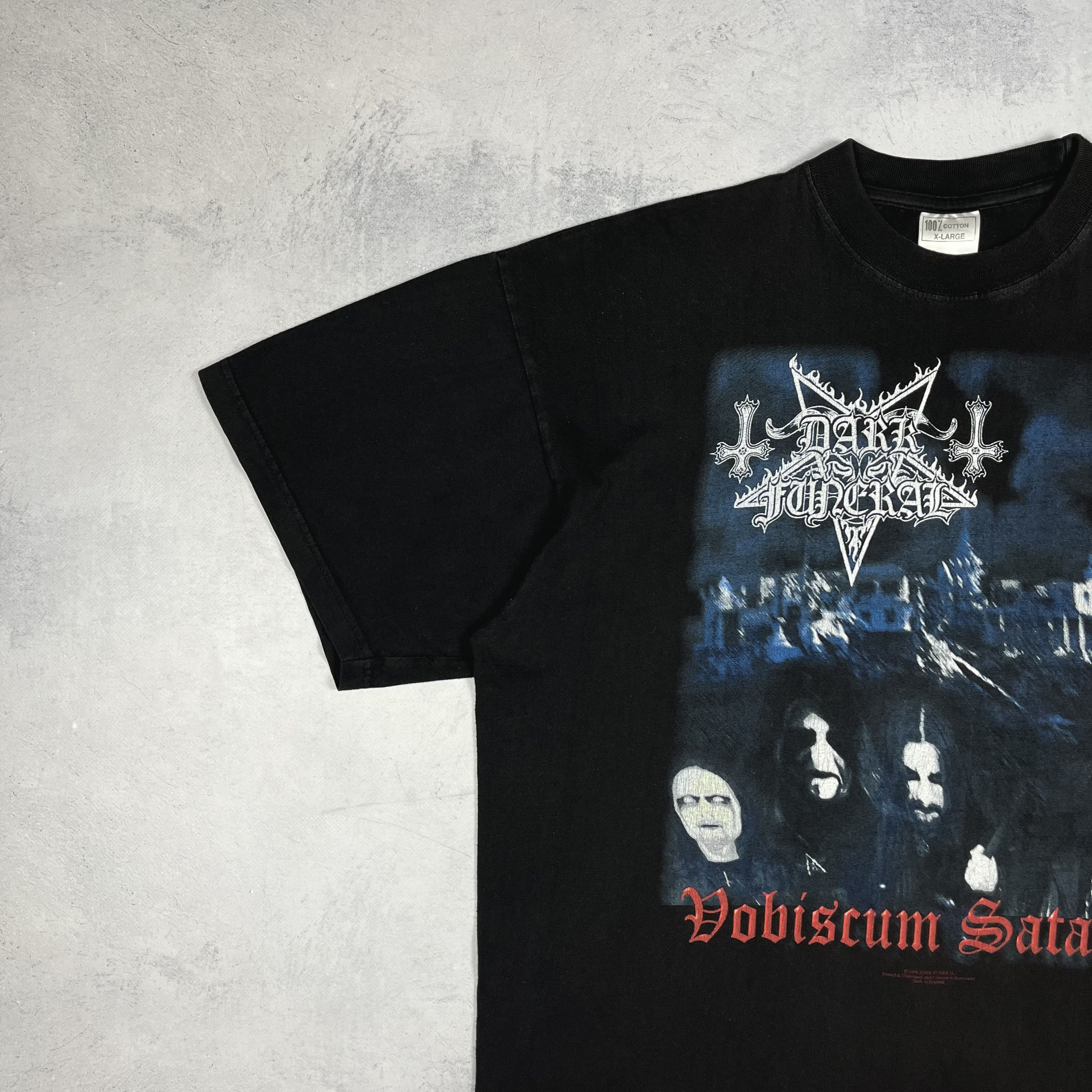 Band Tees Vintage Dark Funeral Vobiscum Satanas Metal T Shirt 1998 Size US XL / EU 56 / 4 - 5 Thumbnail