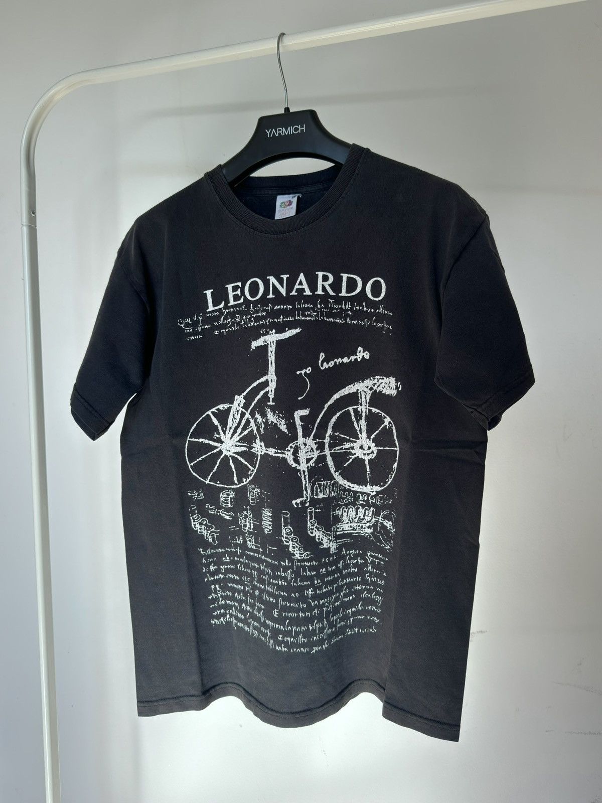 Vintage Vintage LEONARDO DA VINCI Bike Sketch Graphic Tee Size US L / EU 52-54 / 3 - 2 Thumbnail