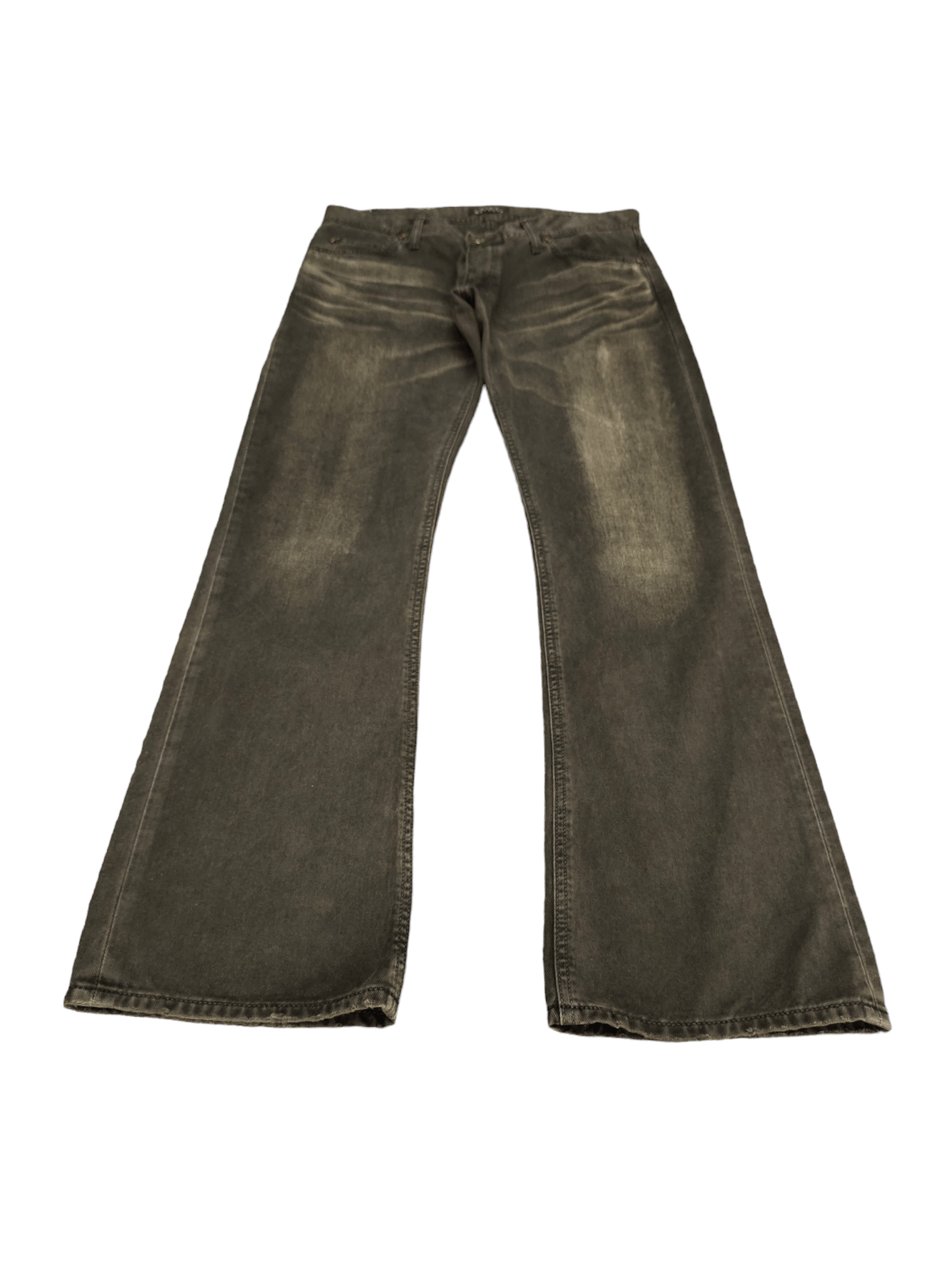 If Six Was Nine × Le Grande Bleu (L.G.B.) × Lee Flare Jeans Lee X Mens Melrose Distress Faded Boot Cut Y2k Size US 33 - 2 Thumbnail